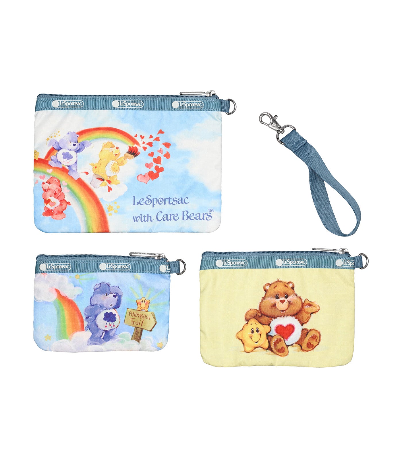LeSportsac x Care Bears Wristlet Pouch Set Care Bears Wristlet Set