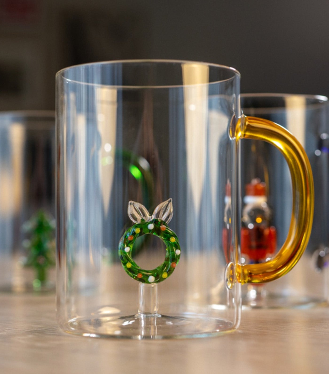 WD Lifestyle Monterey Christmas Borosilicate Glass Mug Garland