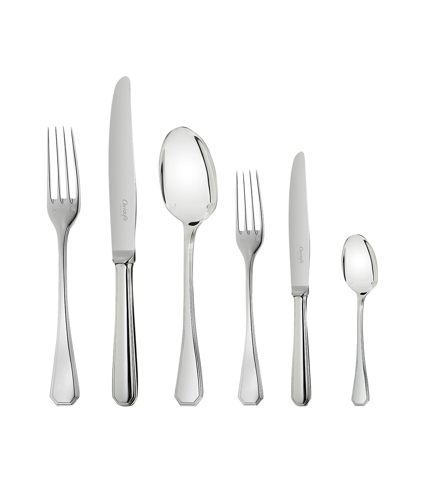 America 36-Piece Silver-Plated Flatware Set of 6 Silver