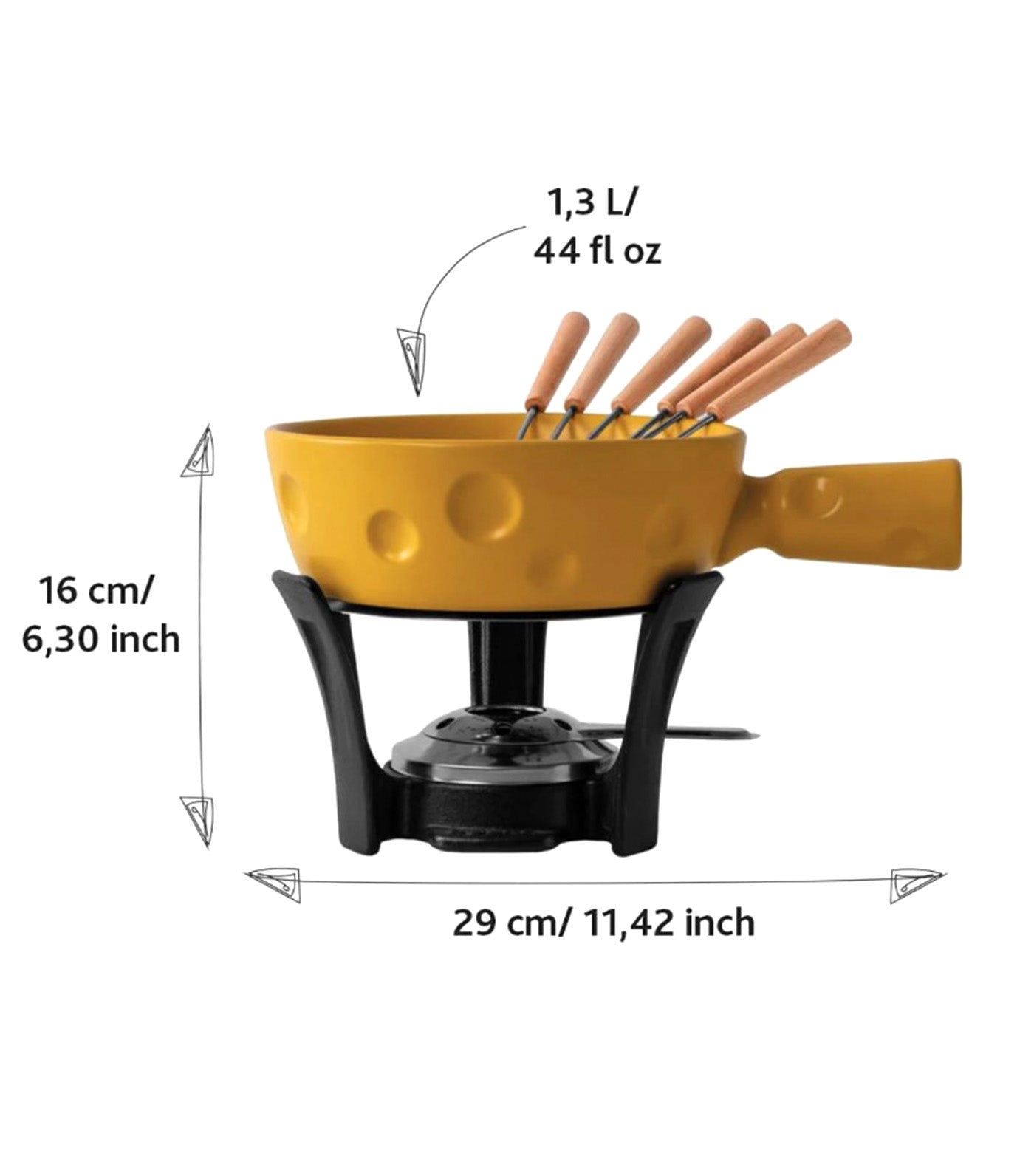 Fondue Set Super Cheesy - 1.3L