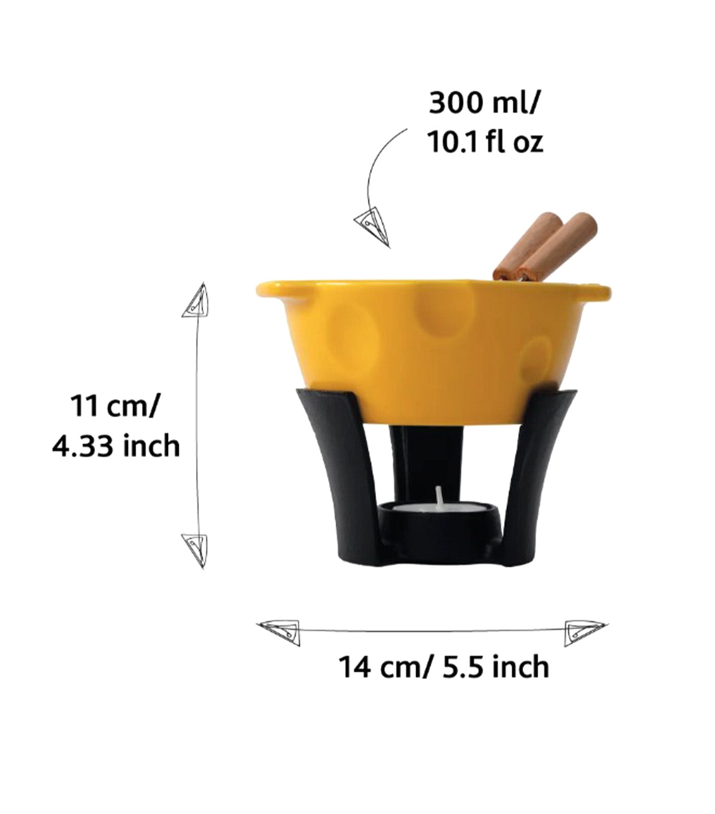 Fondue Set Mini Cheesy - 300ml
