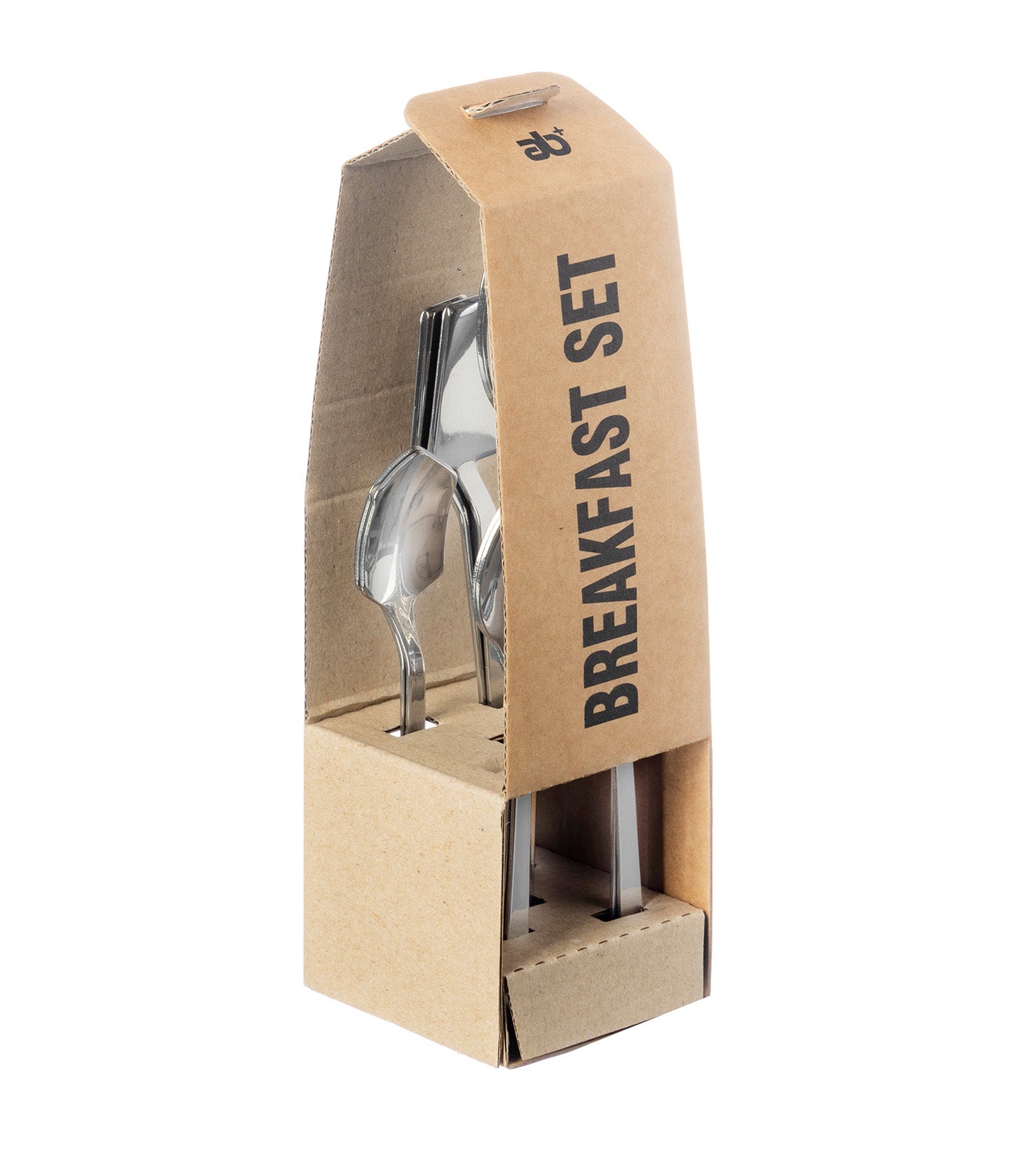 Break&Fast 10-Piece Set, Stainless Steel 18/10, Milk Carton Style Avana Box