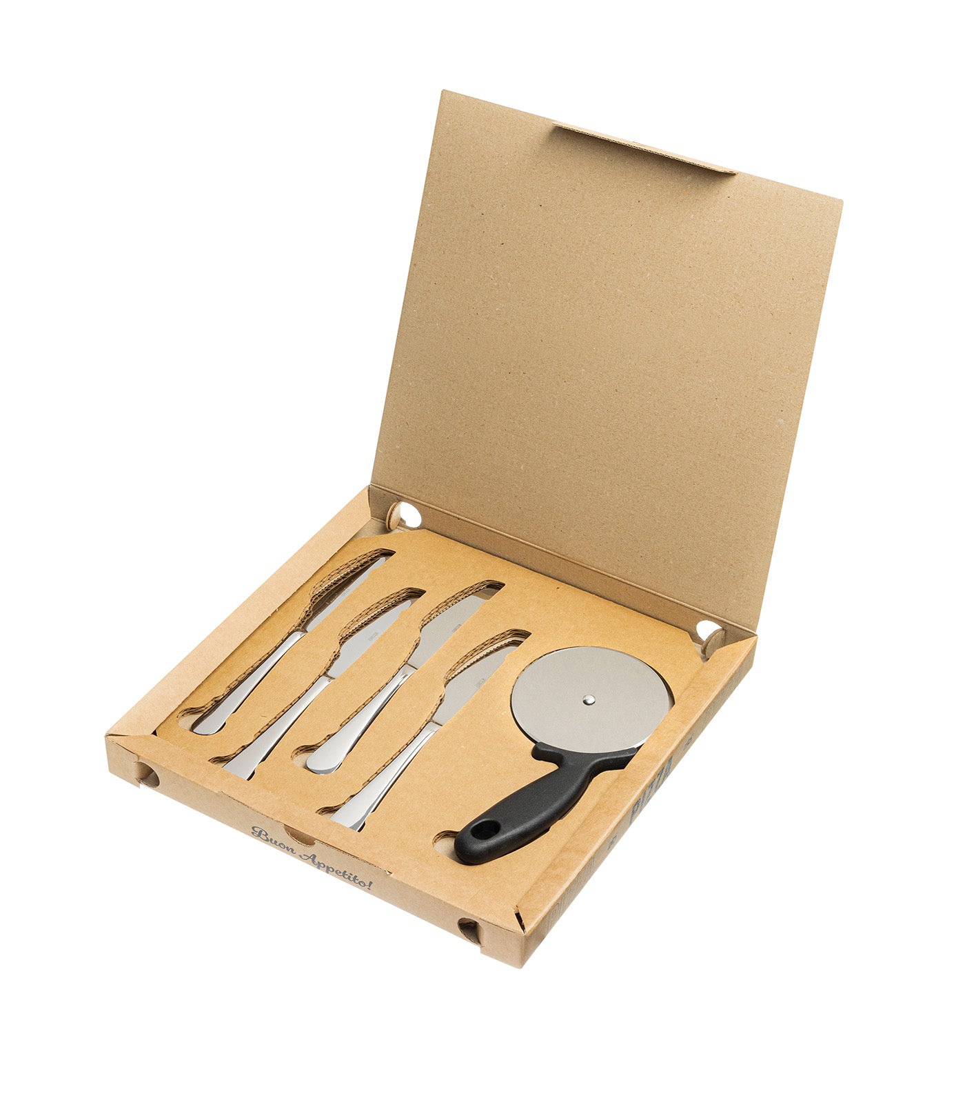 Pizza 5-Piece Set, Stainless Steel, Pizza Style Avana Box