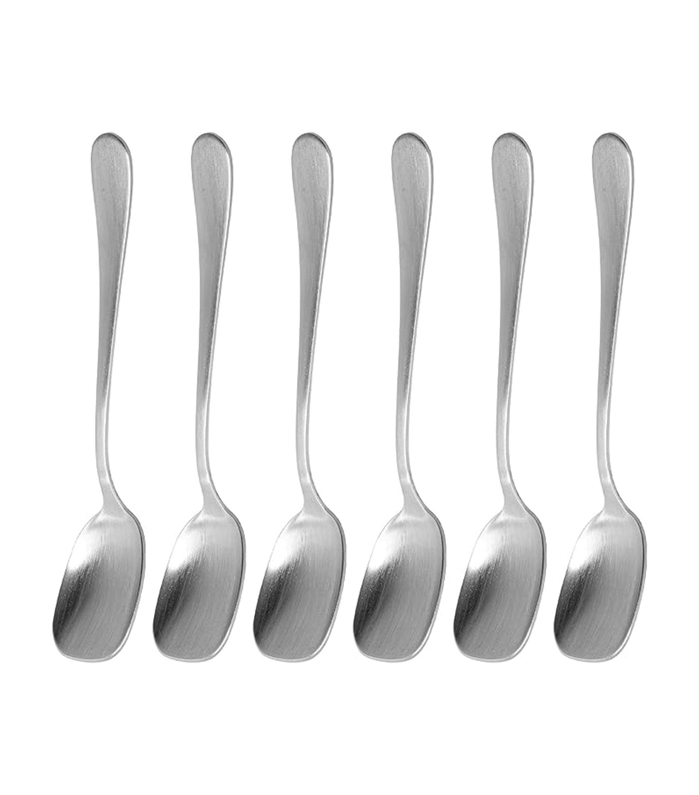 Pop! Ice Cream Spoon Set of 6, Satin Stainless Steel 18/10