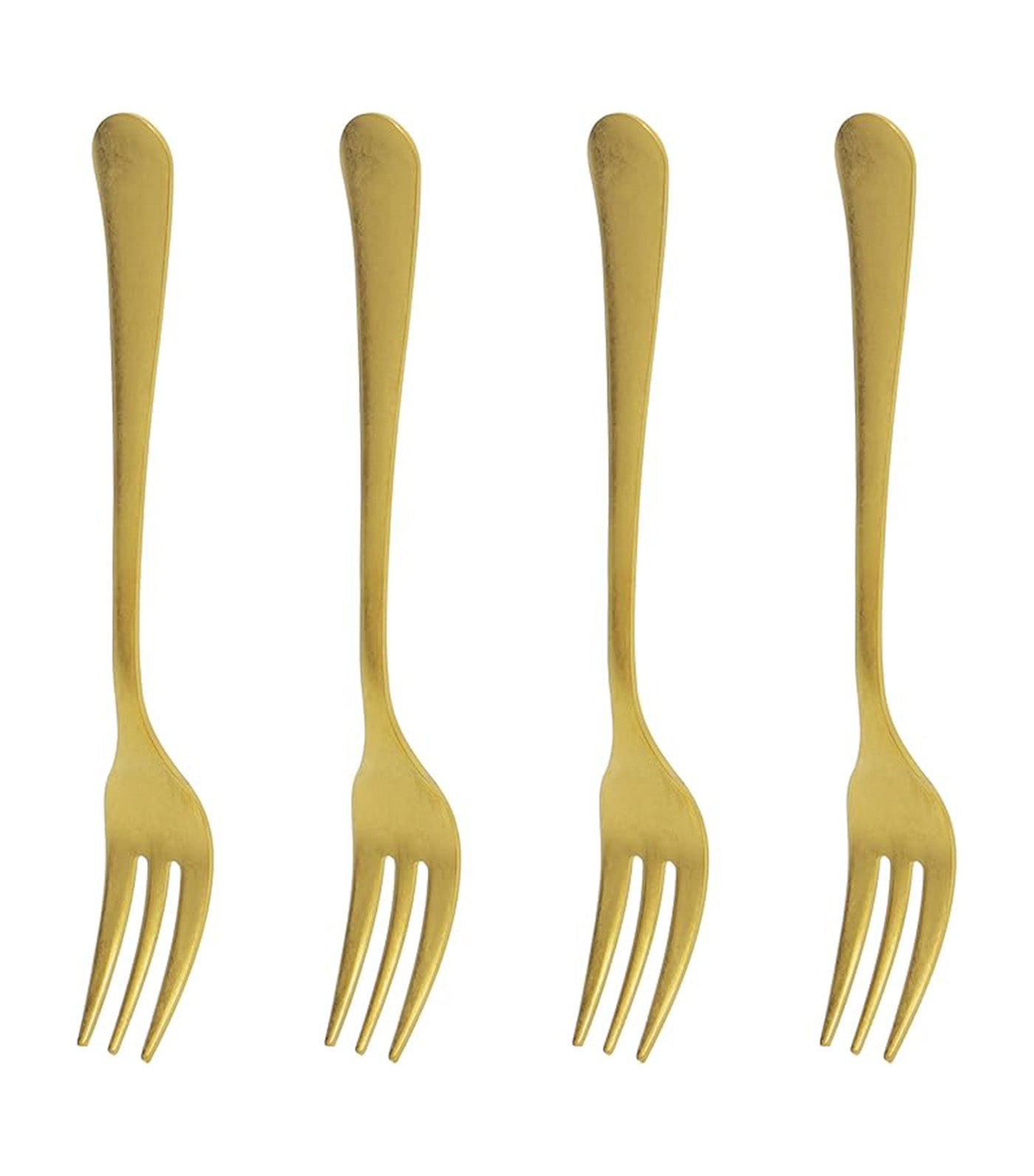 Christmas Tree Cake Spoon Set of 4, Vintage Gold Stainless Steel 18/10 + Pvd Gold