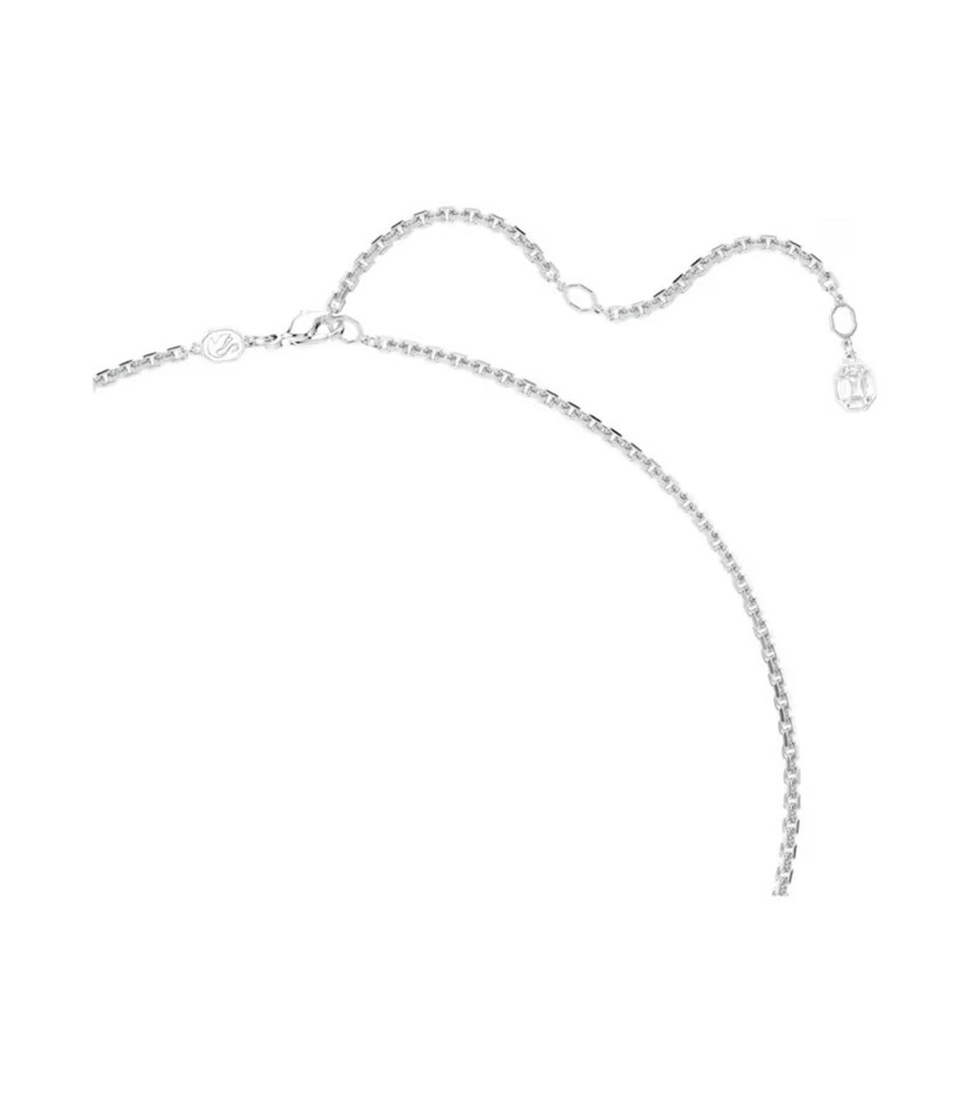 Millenia Pendant Octagon Cut, White, Rhodium Plated