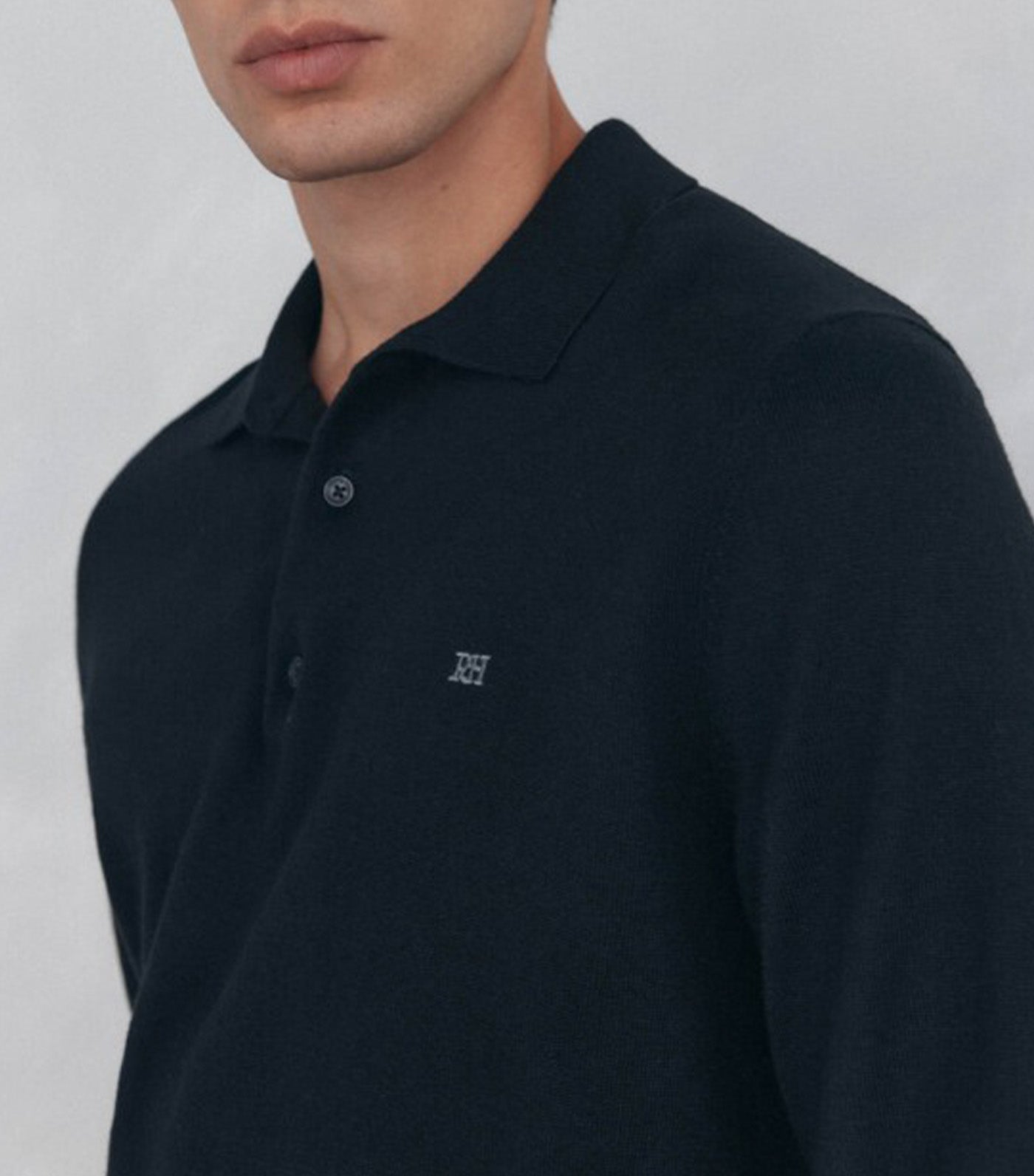 Polo Neck Sweater Black