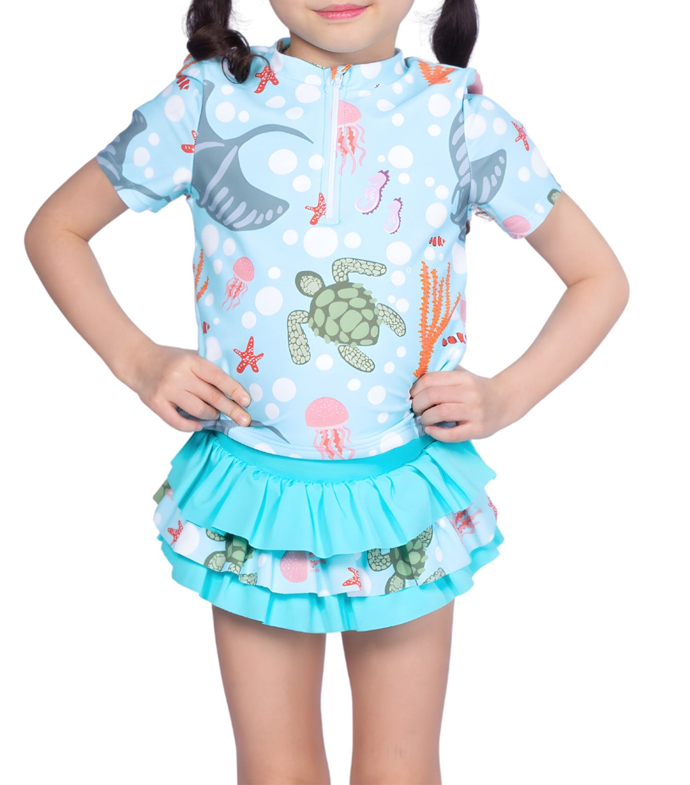 Little Kai Bottom and Top Sister Under the Sea