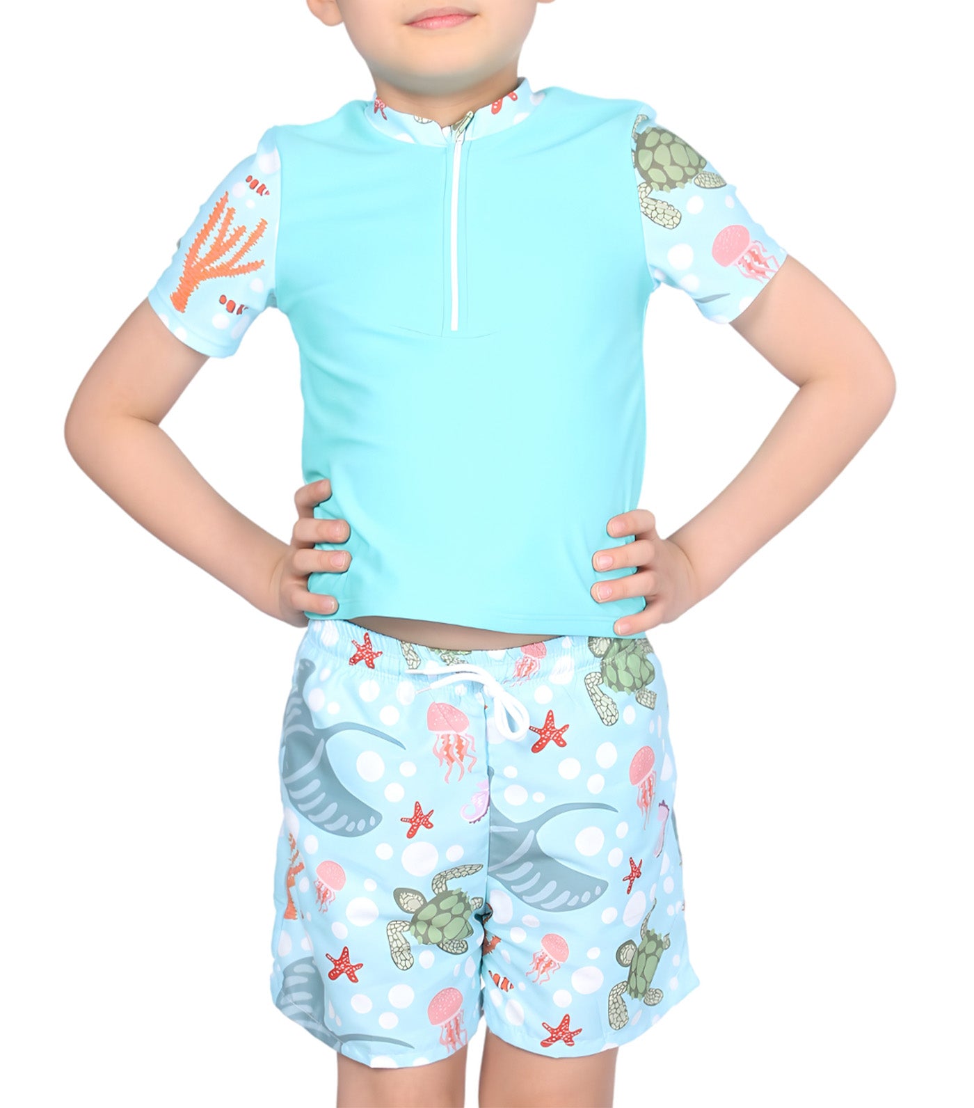Little Malik Top and Shorts Brother Under the Sea
