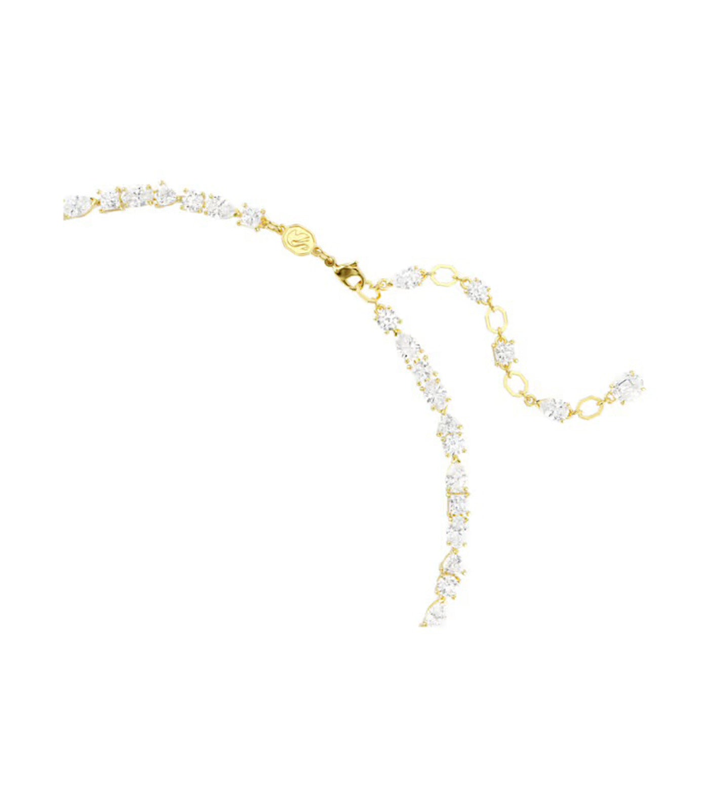 Mesmera Necklace Mixed Cuts, White, Gold-Tone Plated