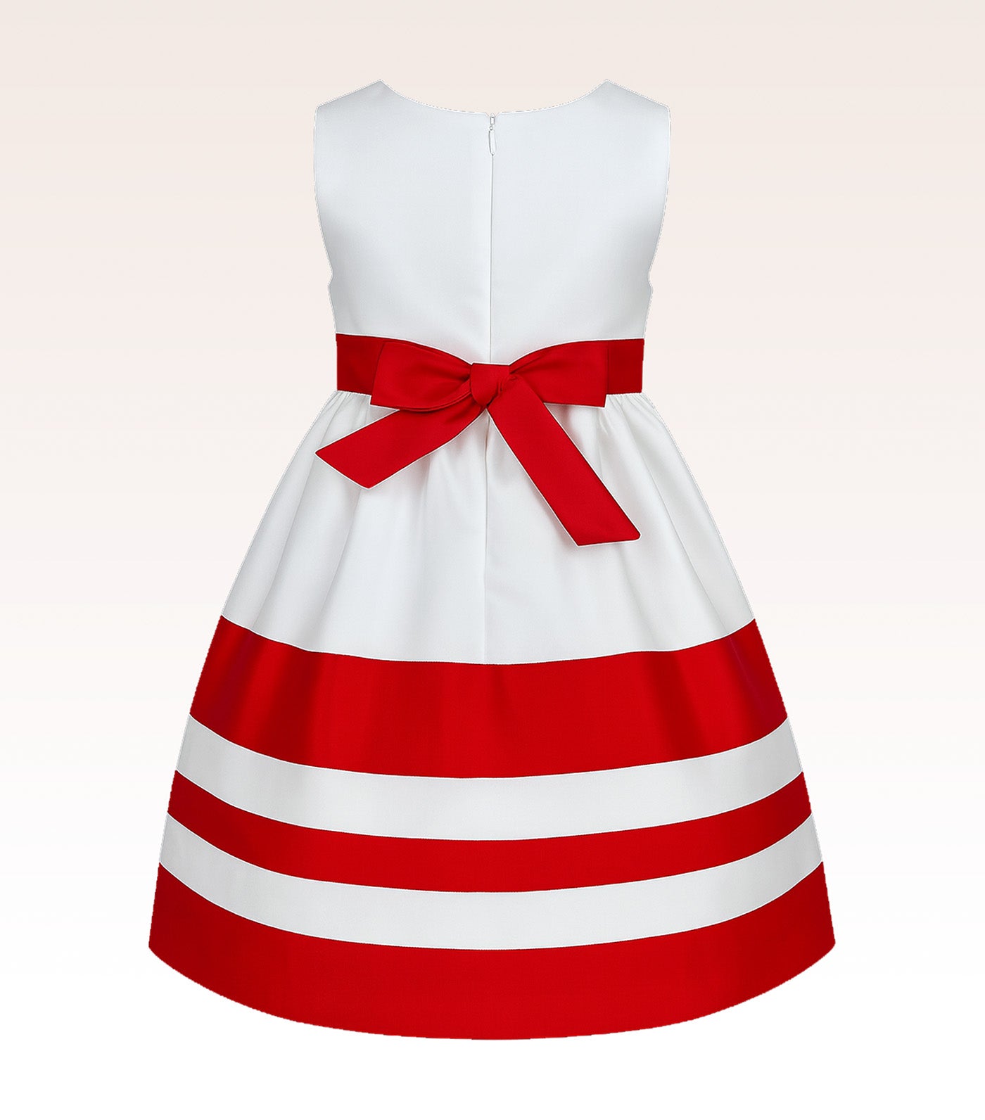Periwinkle Rozenne Girls Party Dress Red Striped