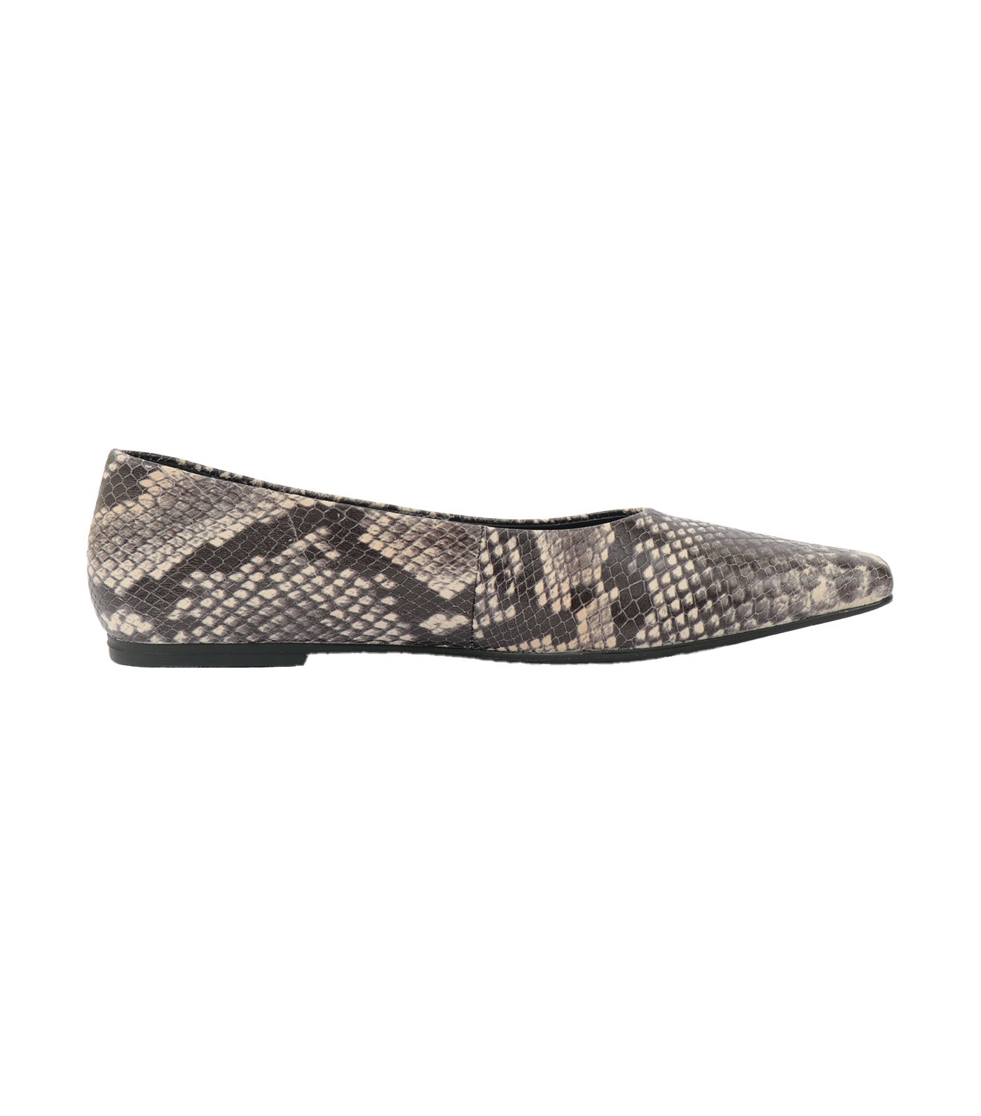 Gloria Ballet Flats Dark Beige Snake