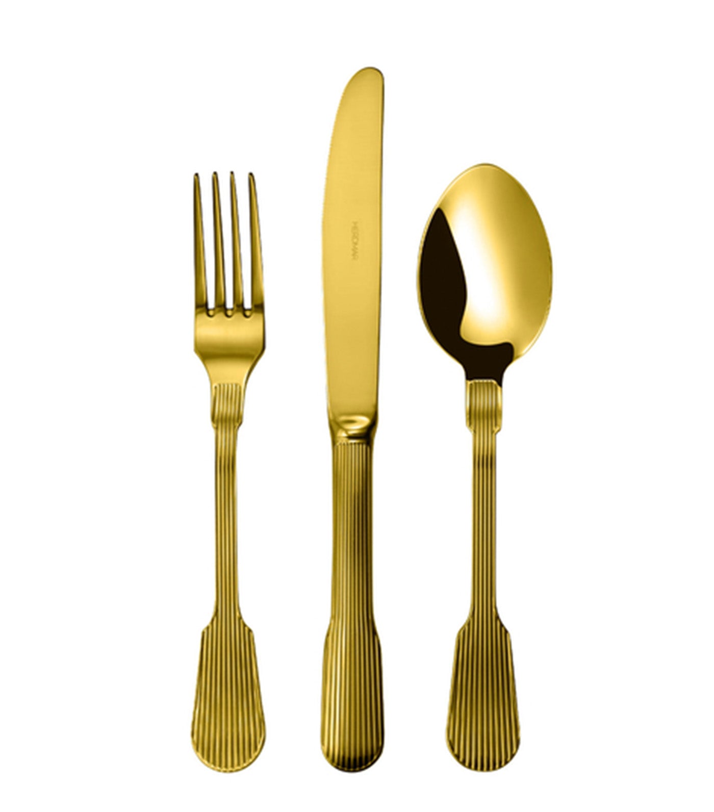 Capri 24-Piece Flatware Set With Mirror Polished Gold PVD And Wood Canteen Box
