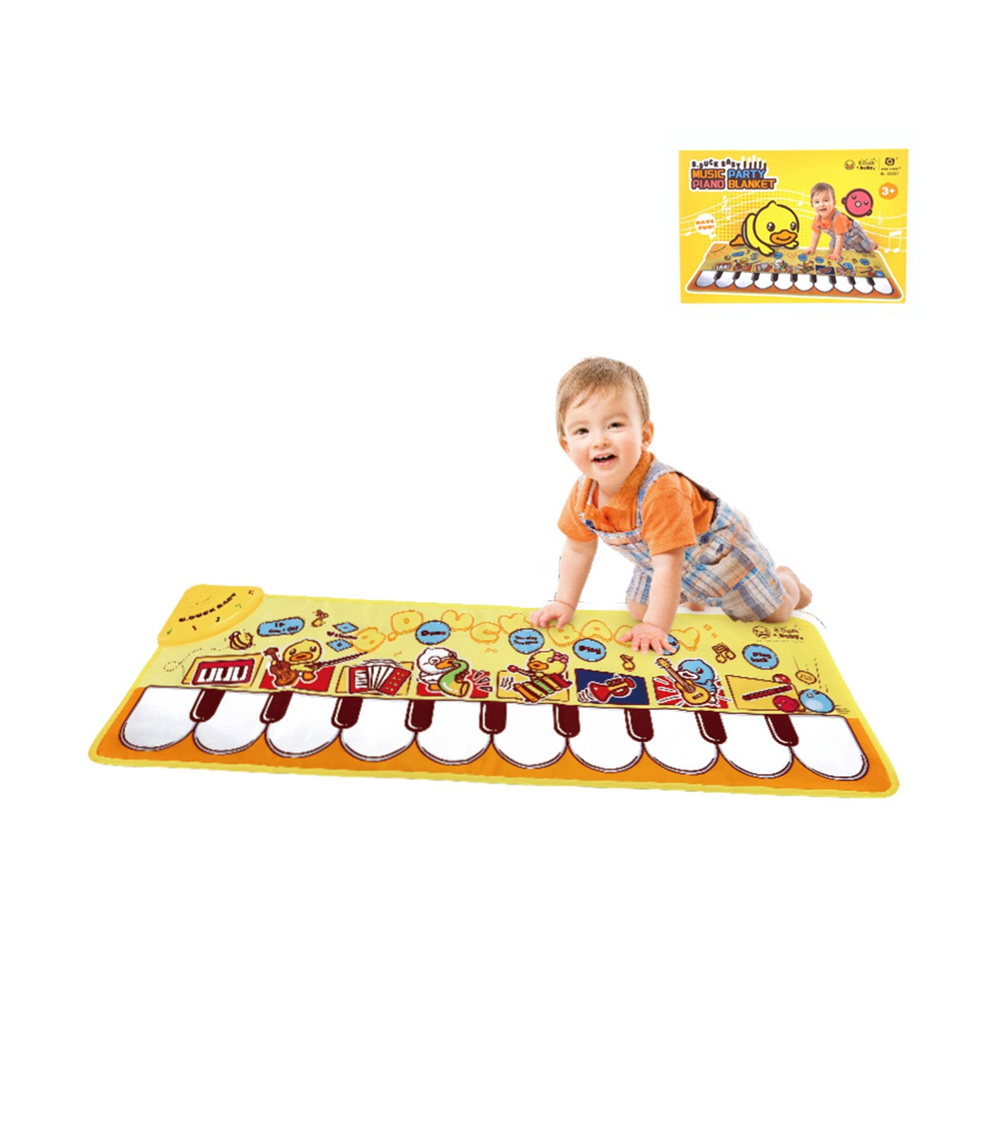 B.Duck Music Party Piano Blanket