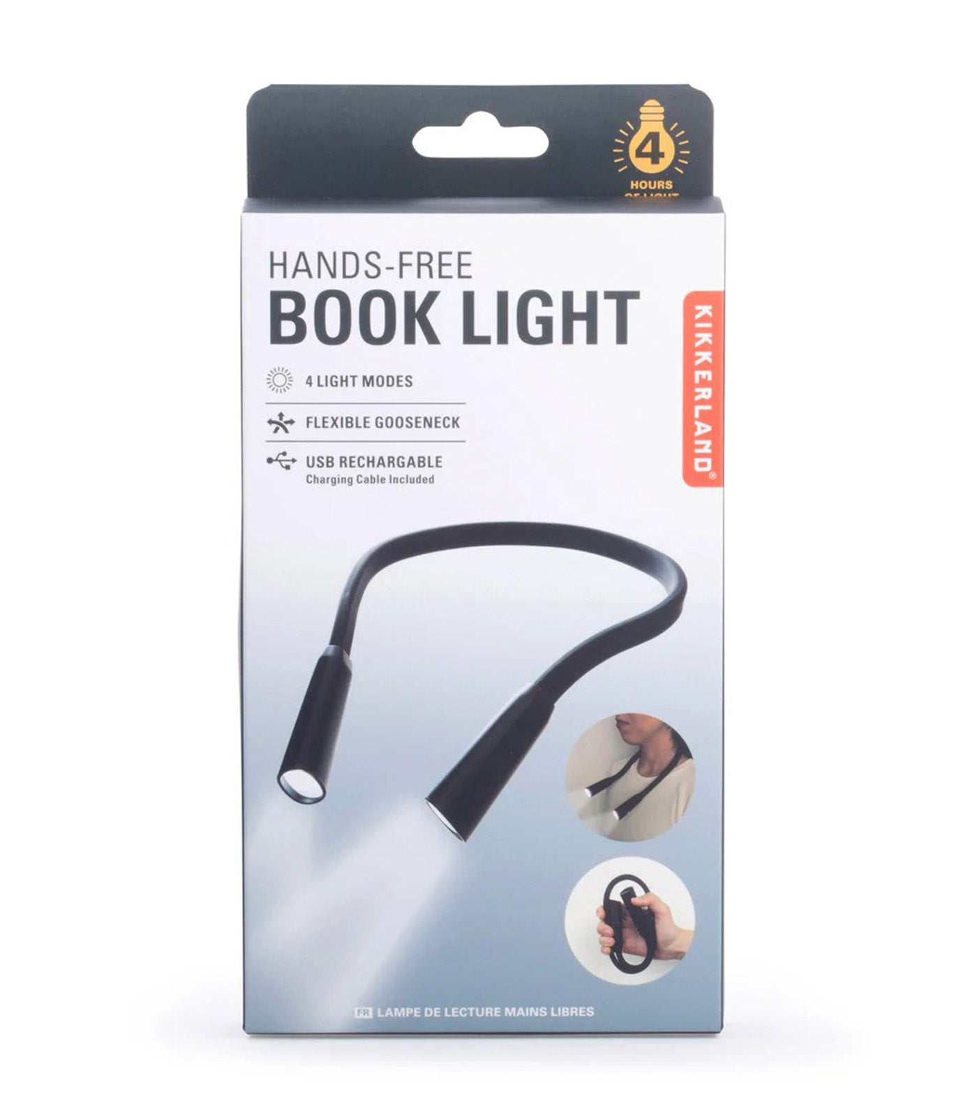 Kikkerland Hands-Free Book Light Black
