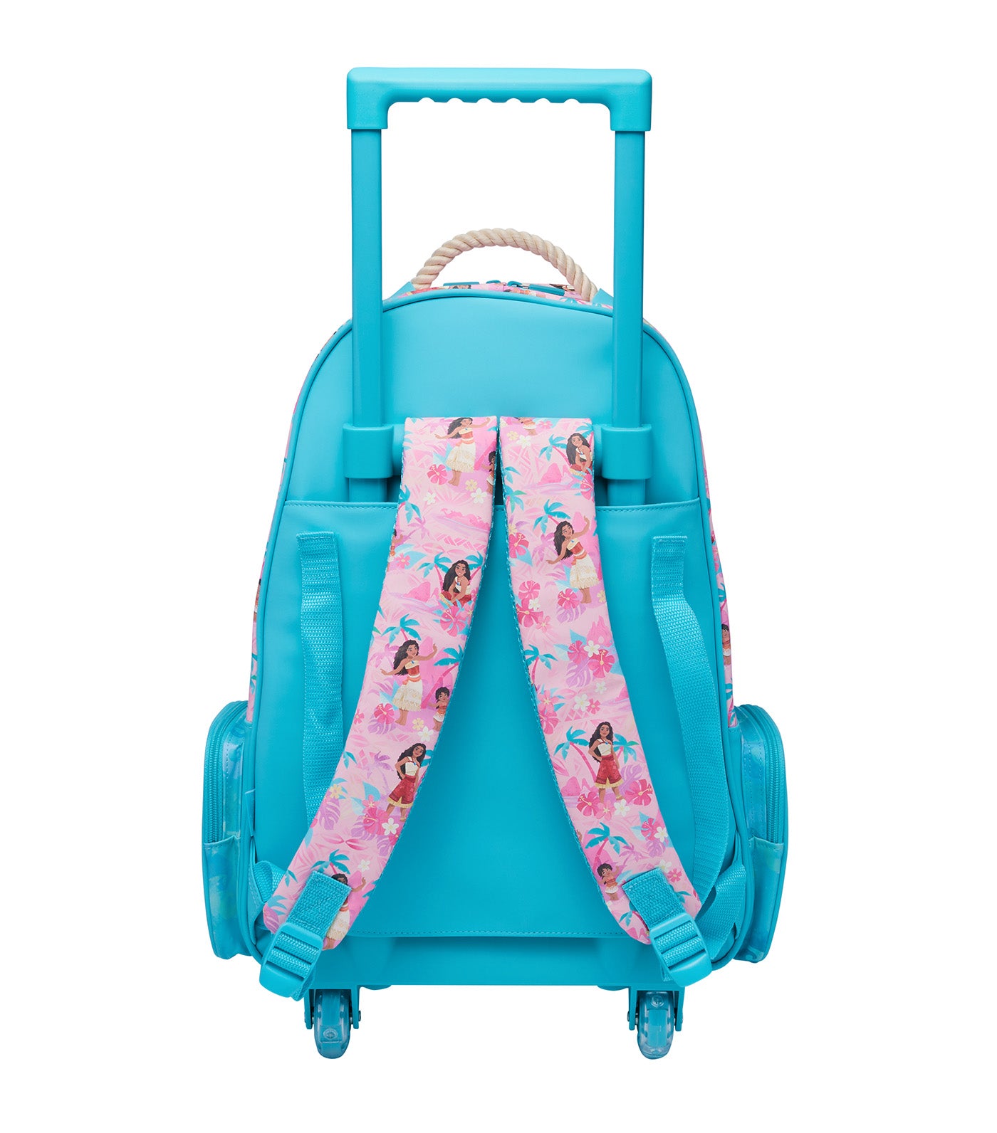 Moana Trolley Backpack with Light Up Wheels Pink