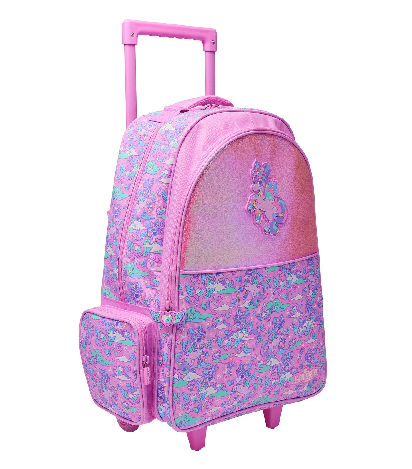 Trailblazer Trolley Backpack with Light Up Wheels Pink