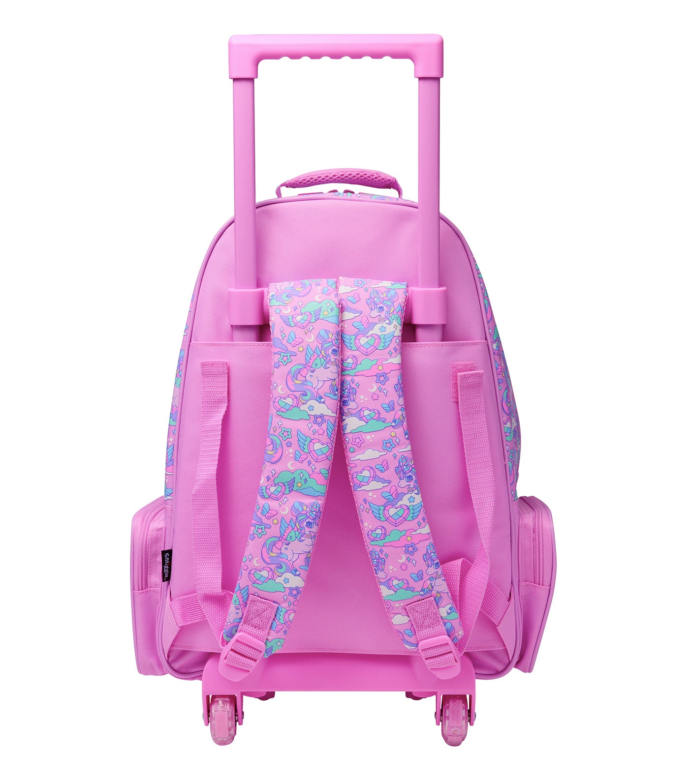 Trailblazer Trolley Backpack with Light Up Wheels Pink