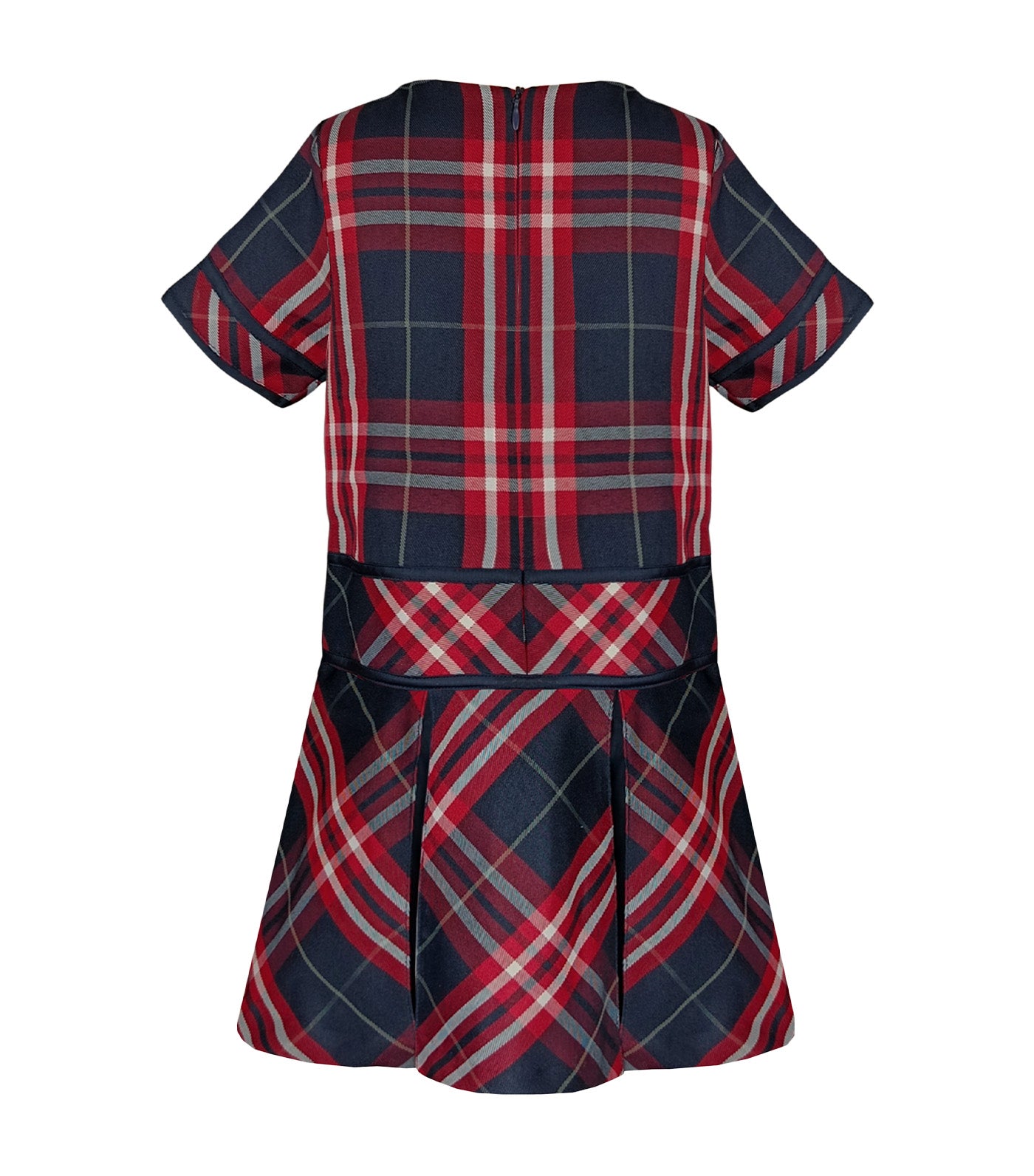 Nova Girls Checkered Drop Waist Dress