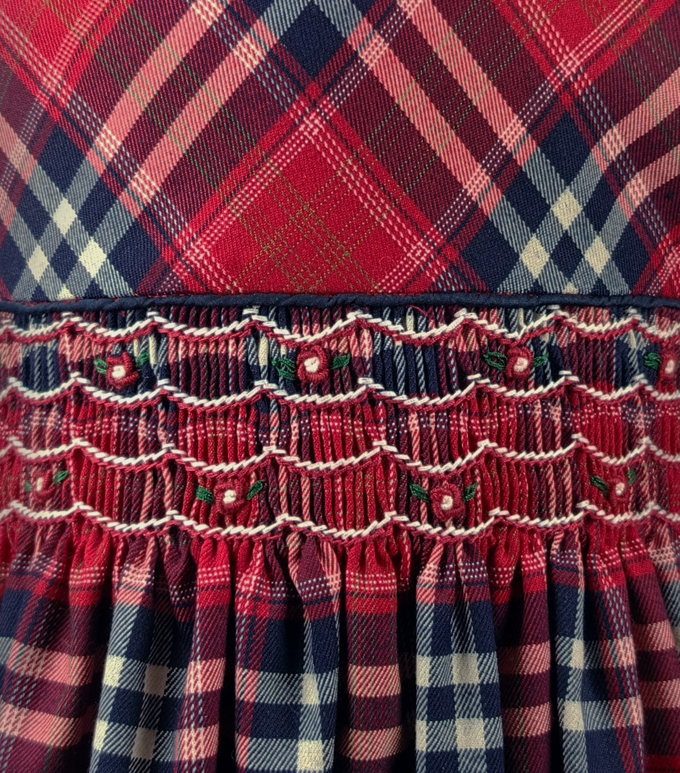 Serafin Checkered Smocked Dress