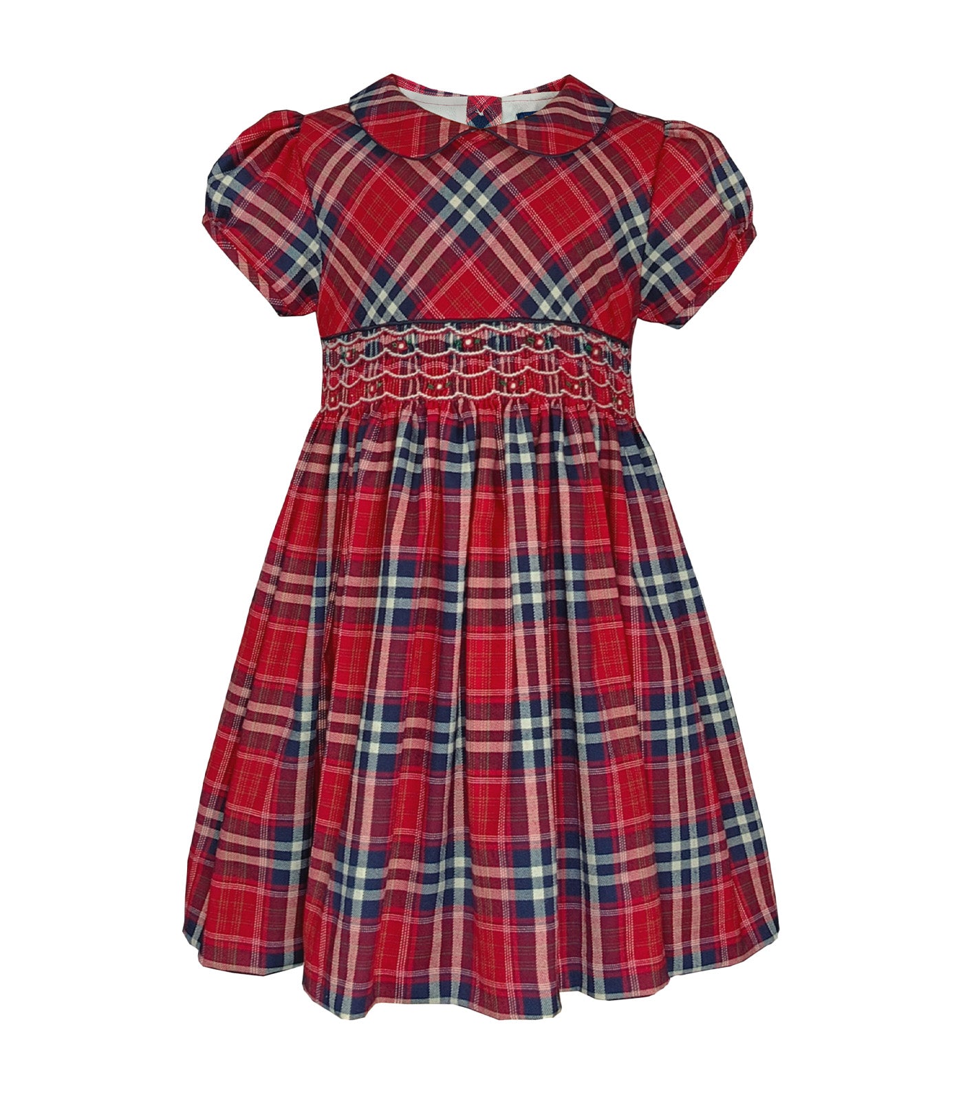 Serafin Checkered Smocked Dress
