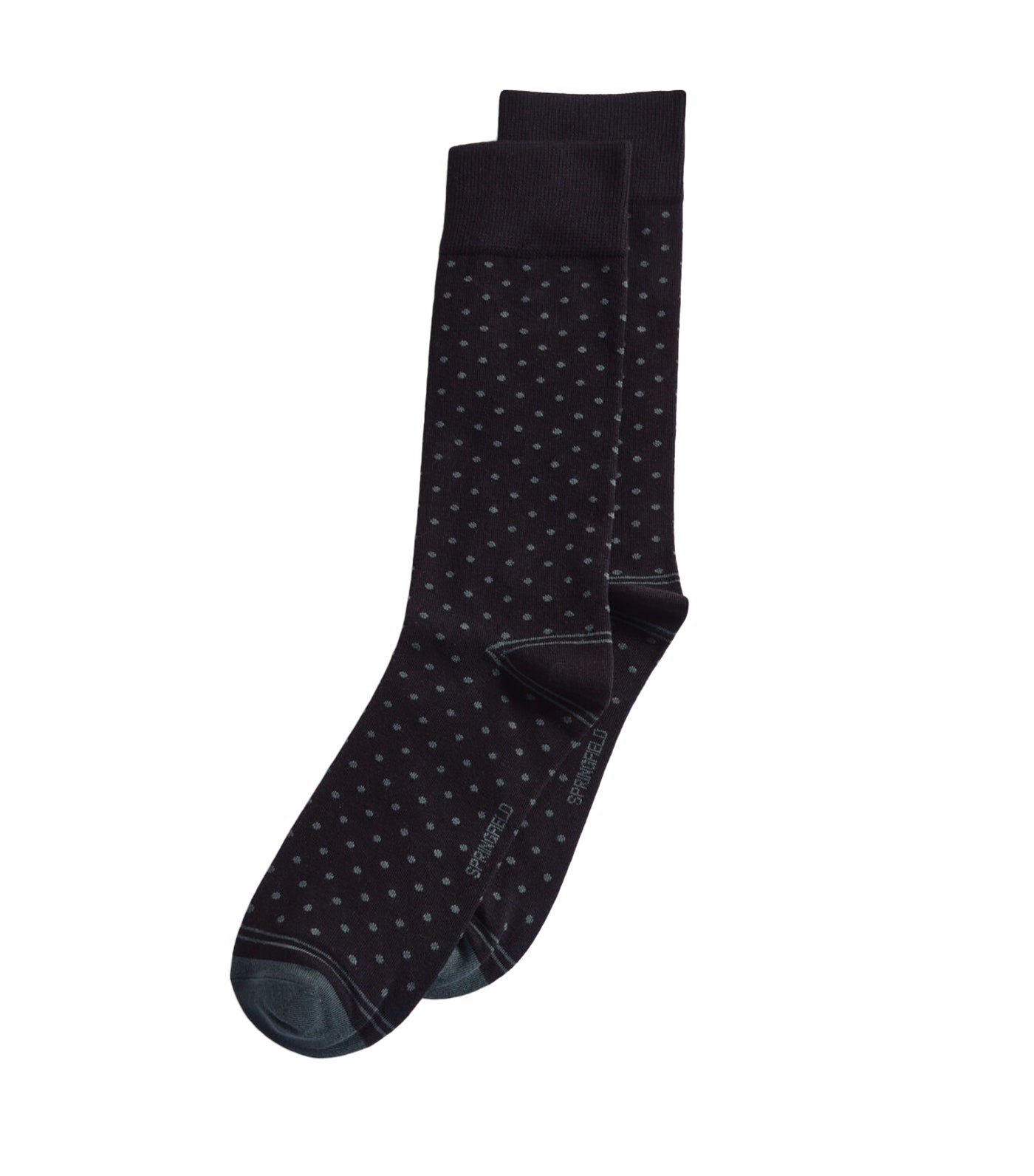 Long Socks with Contrasting Polka-Dots