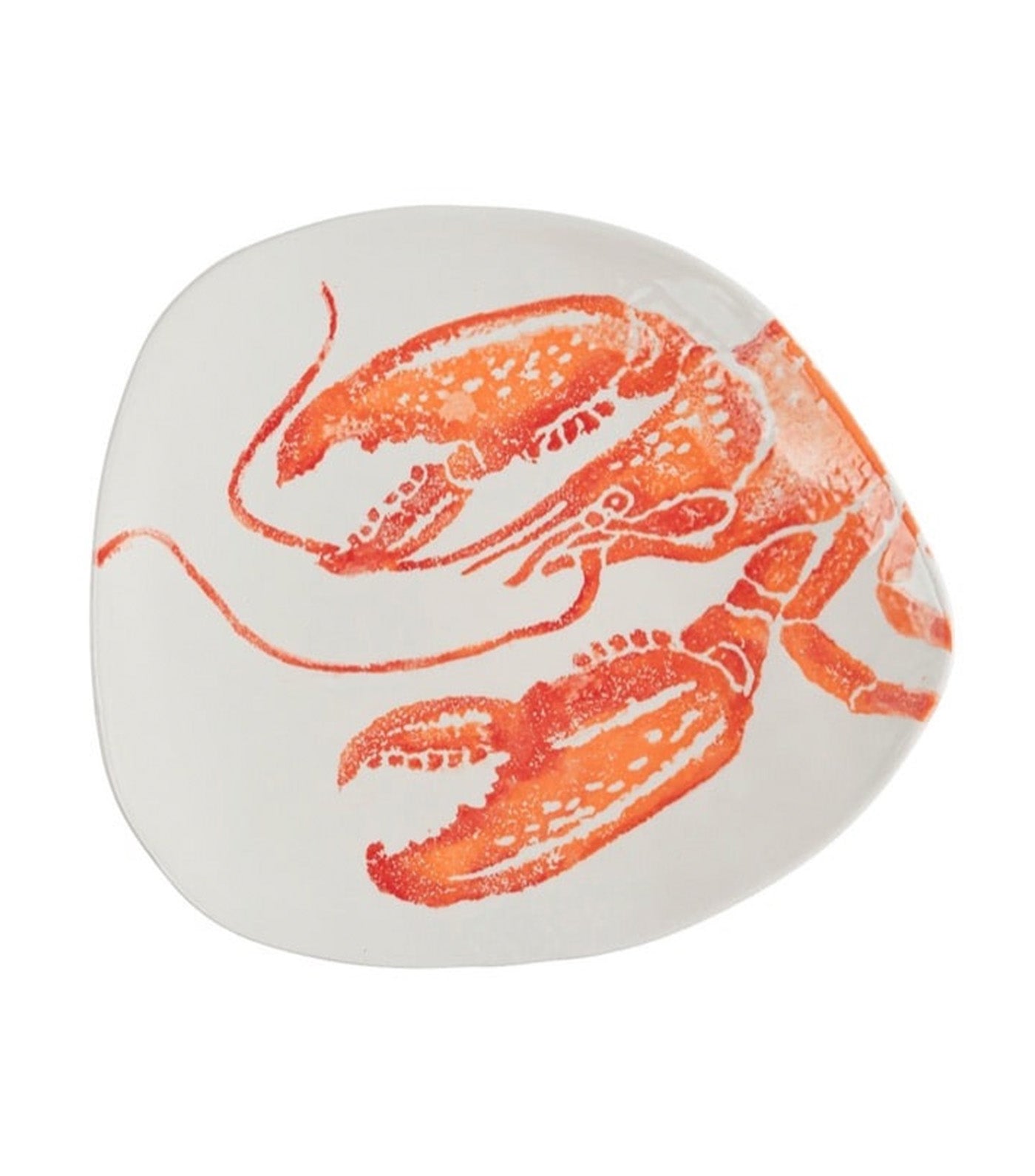 Ceramiche Fabbro Mediterraneo (Sea Collection) Red Lobster Unruled Dinner Plate Set of 4