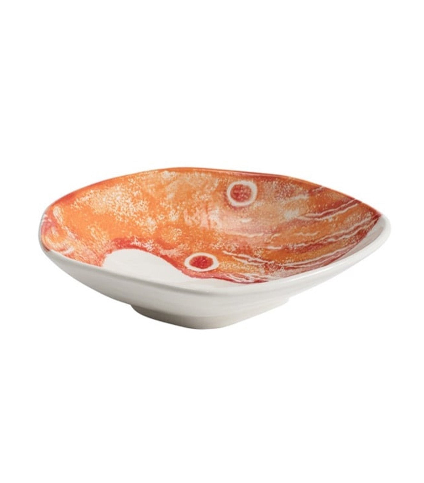 Ceramiche Fabbro Mediterraneo (Sea Collection) Red Octopus Unruled Dinner Bowl Set of 4