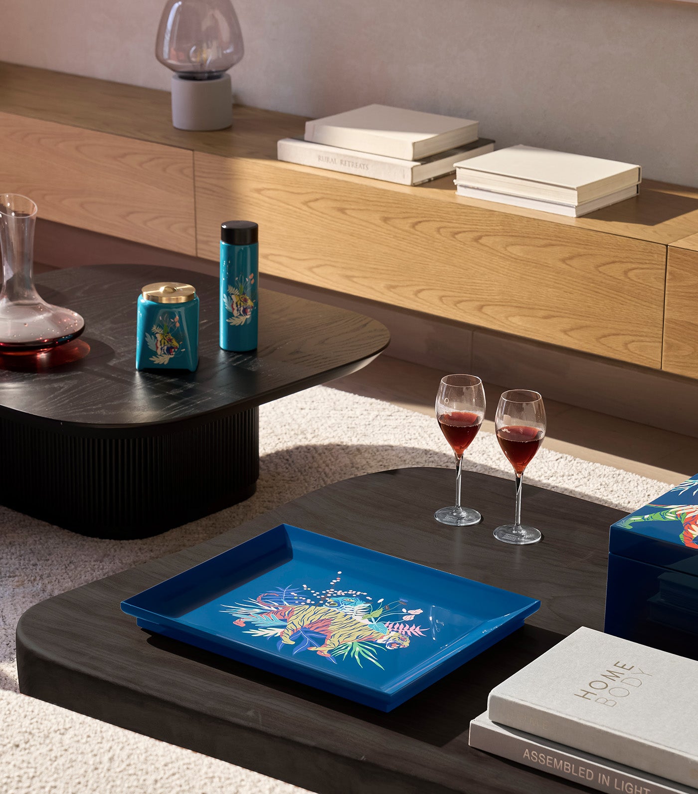 Tigris Rectangular Tray Blue