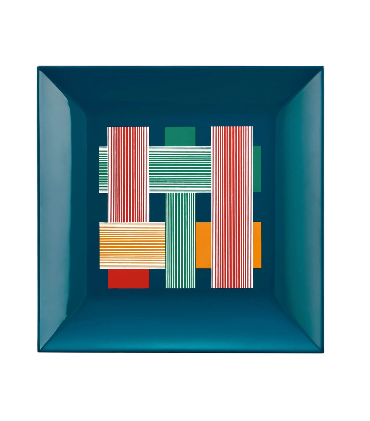 Square Tissage Tray, Size M Blue