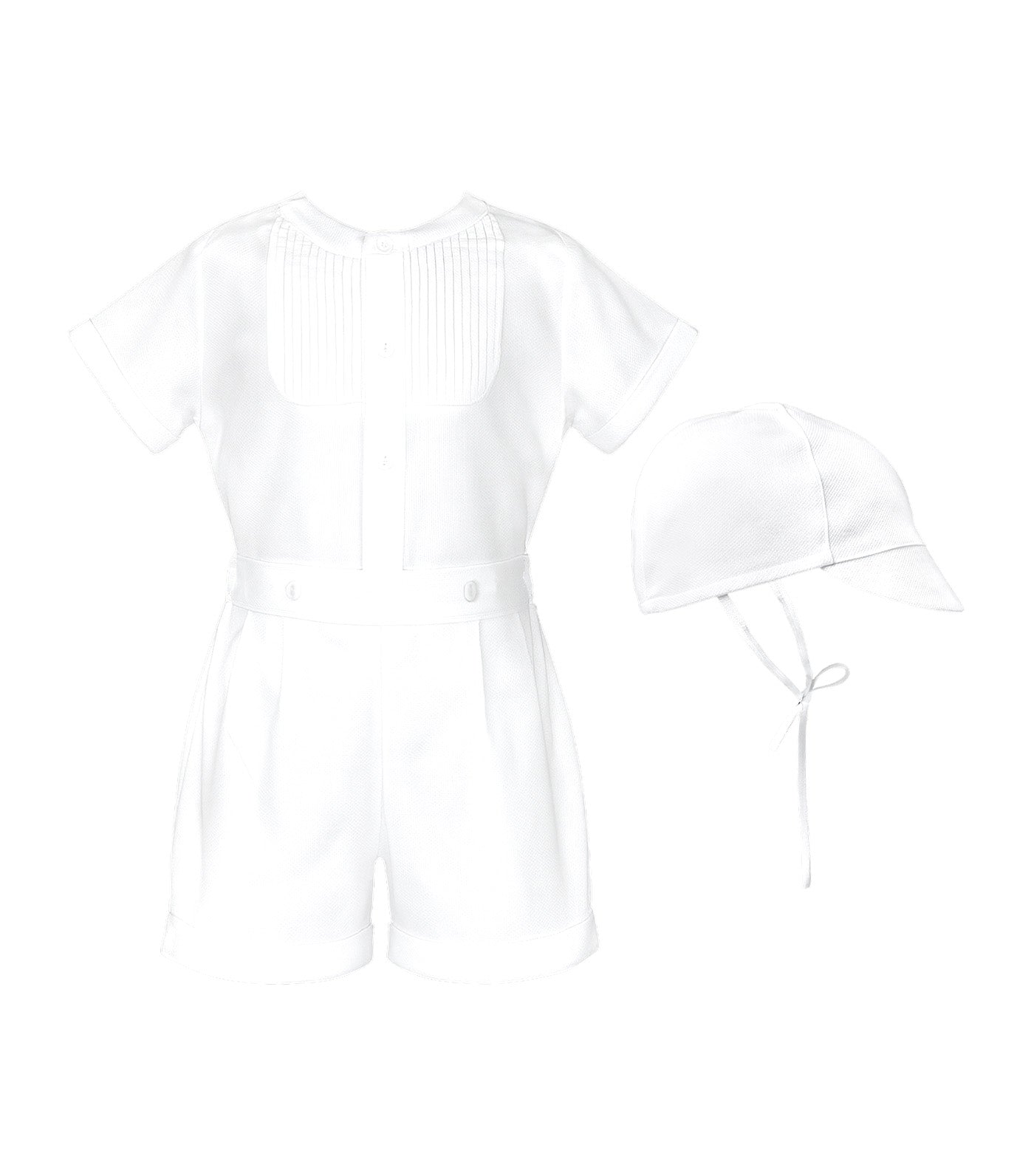 Owyn Baby Boys Christening Set White