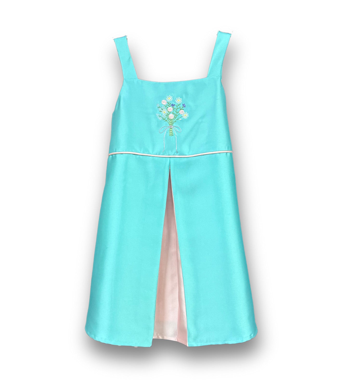 Amber A-Line Dress with Embroidery Sea Green