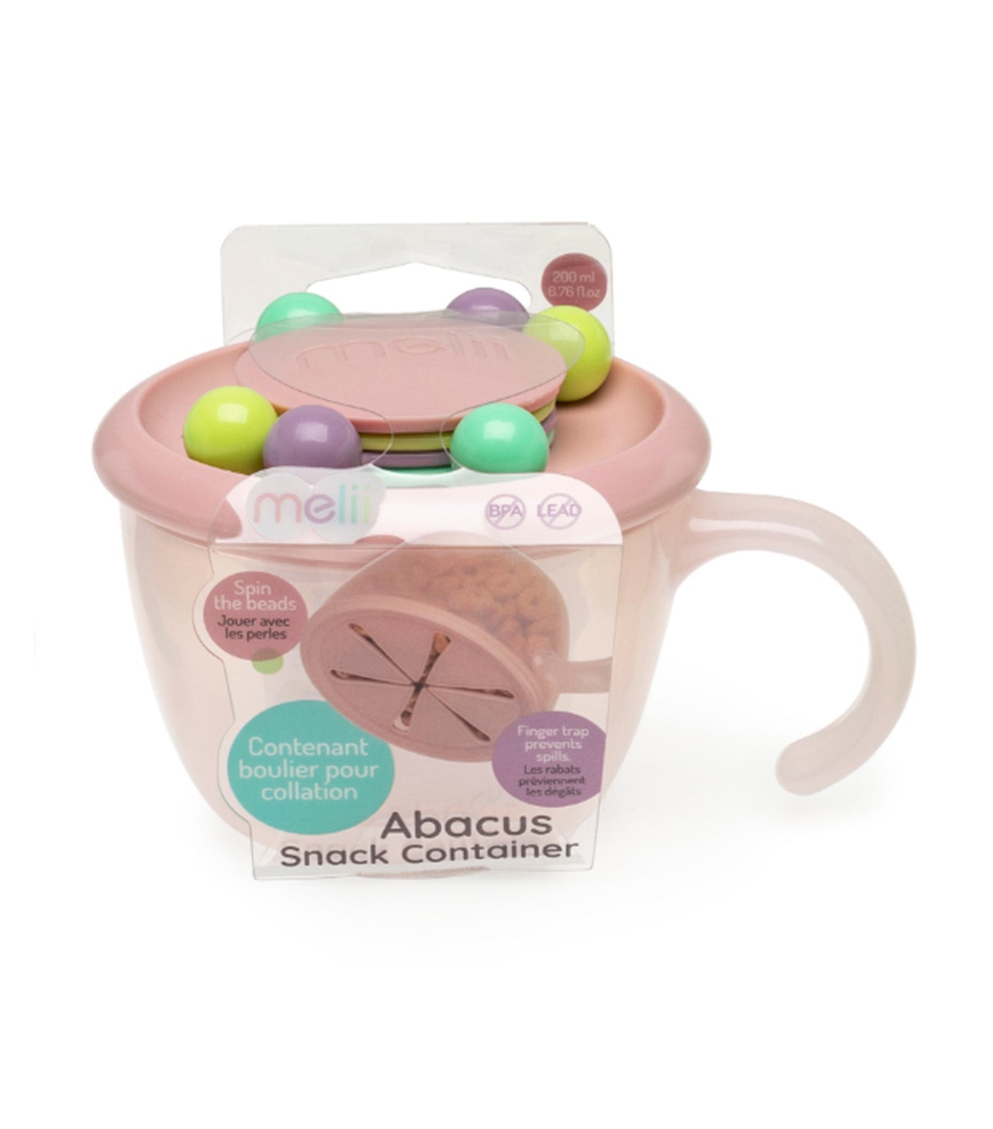 Melii Abacus Snack Container Pink