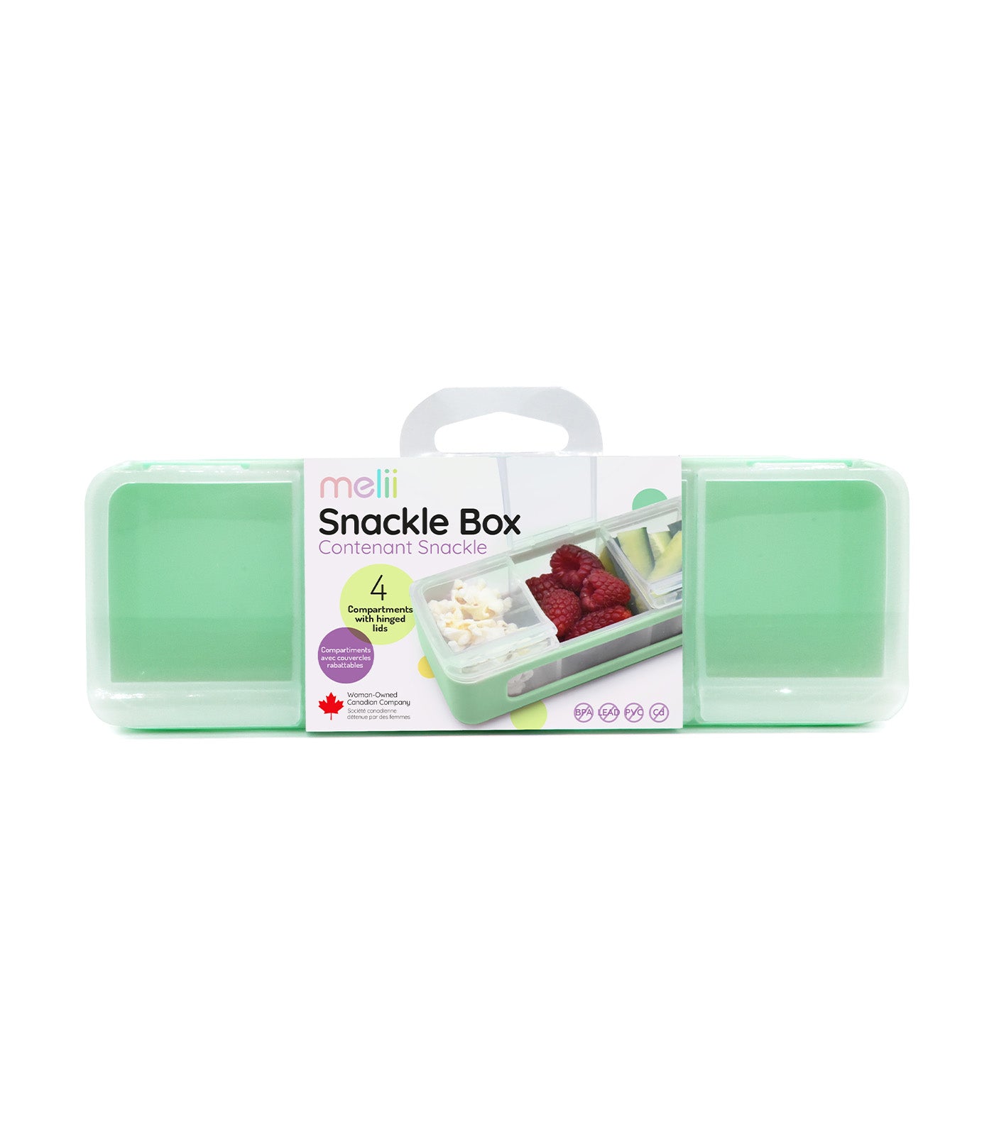 Melii Snackle Box - 4 Compartment Mint