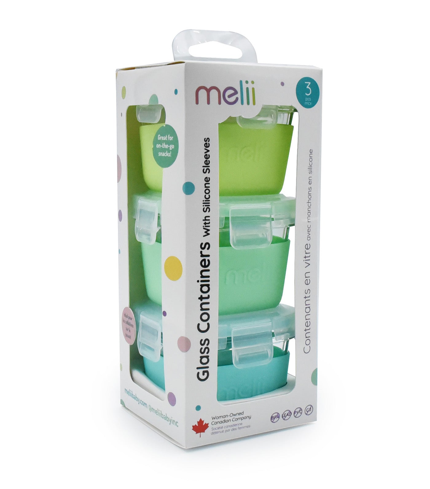 Glass Containers with Sleeve 3-Piece