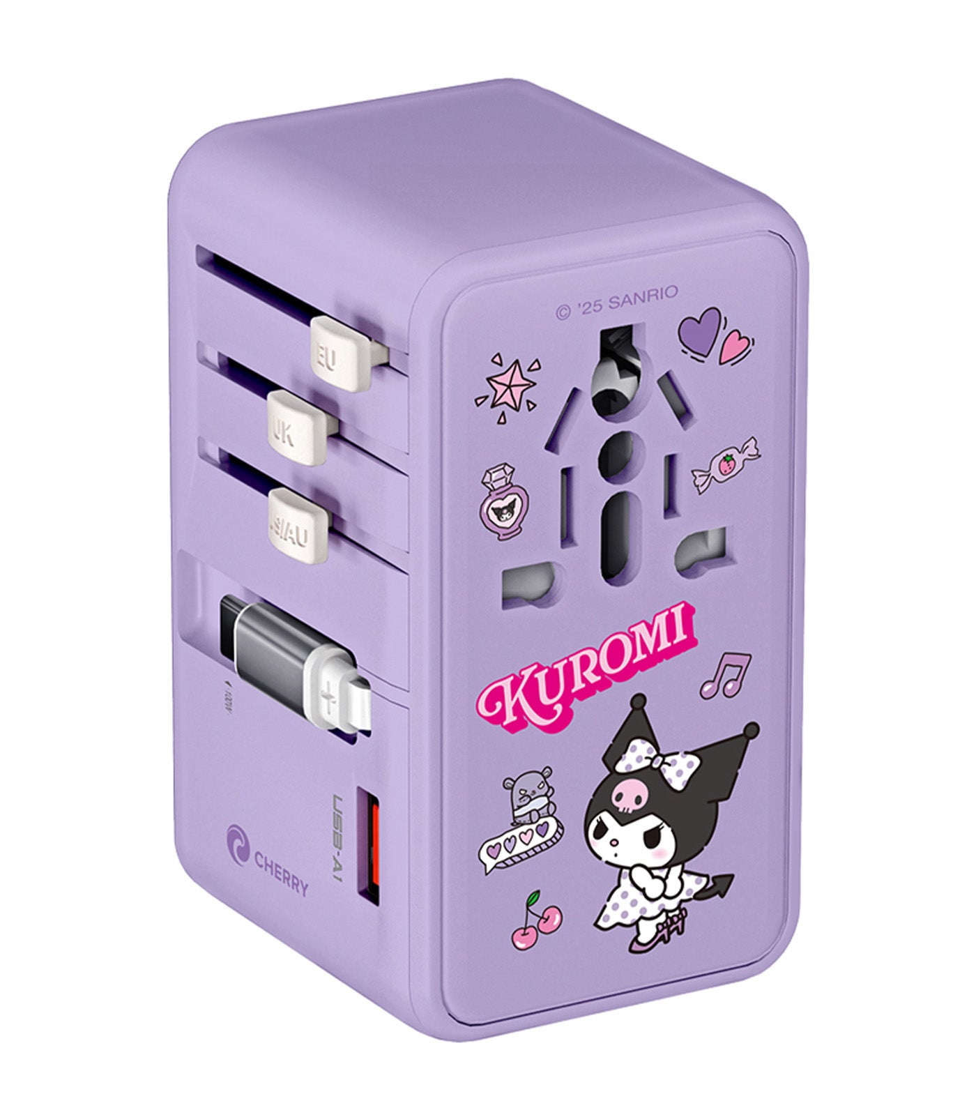 Sanrio x Cherry 100W Universal Travel Adapter Kuromi
