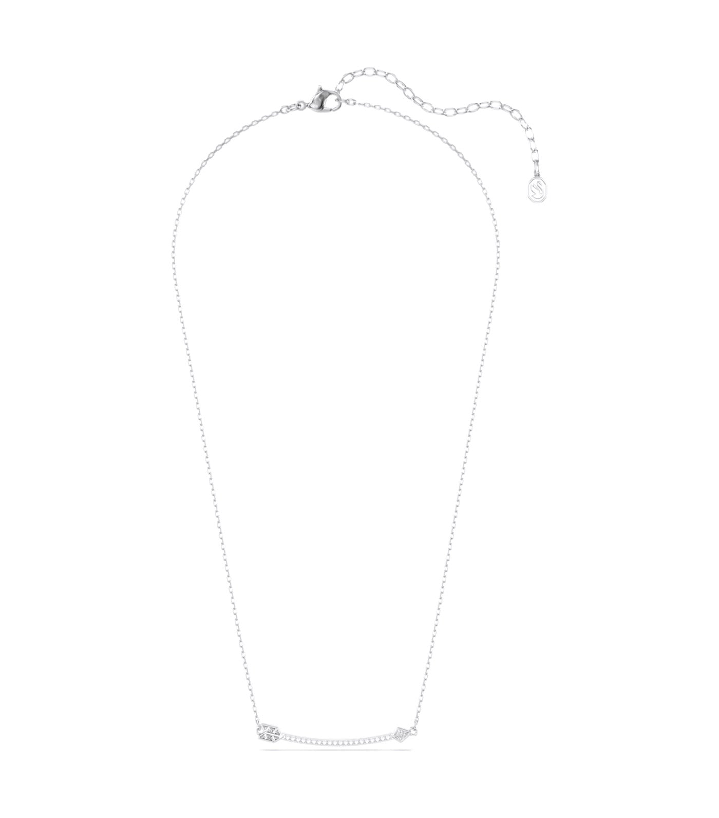 Idyllia Pendant Mixed Cuts, Arrow, White, Rhodium Plated