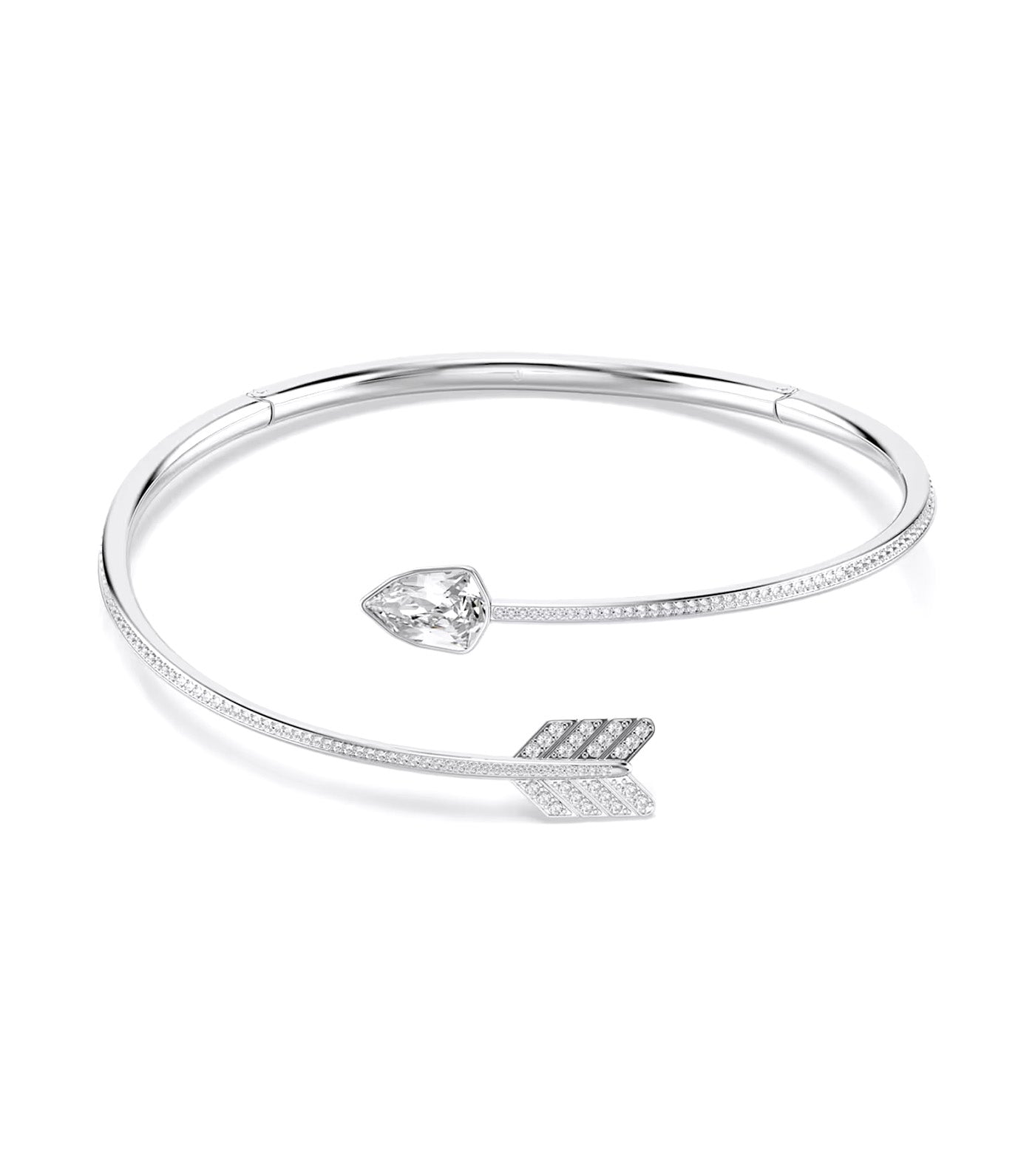 Idyllia Choker Mixed Cuts, Arrow, Rhodium Plated, White