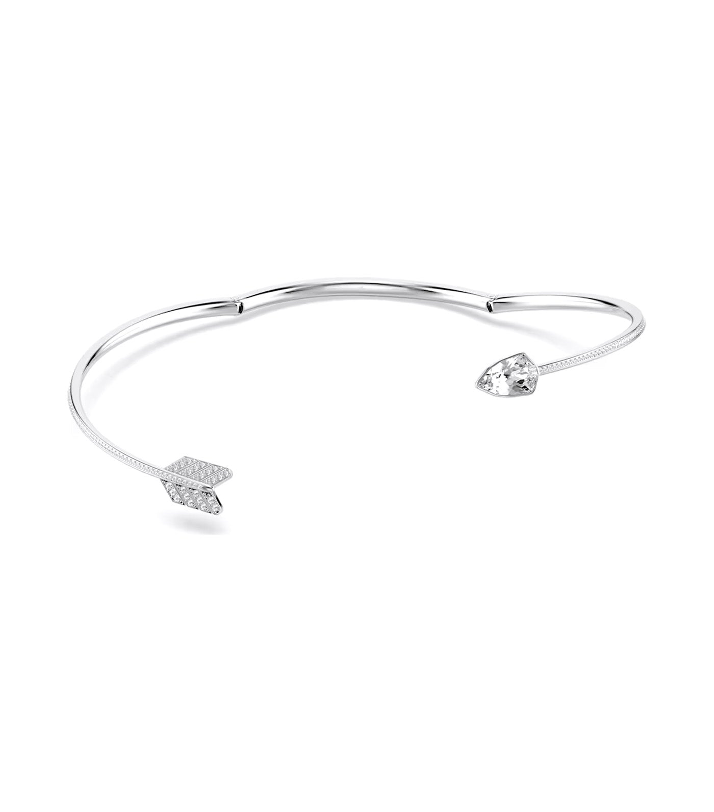 Idyllia Choker Mixed Cuts, Arrow, Rhodium Plated, White