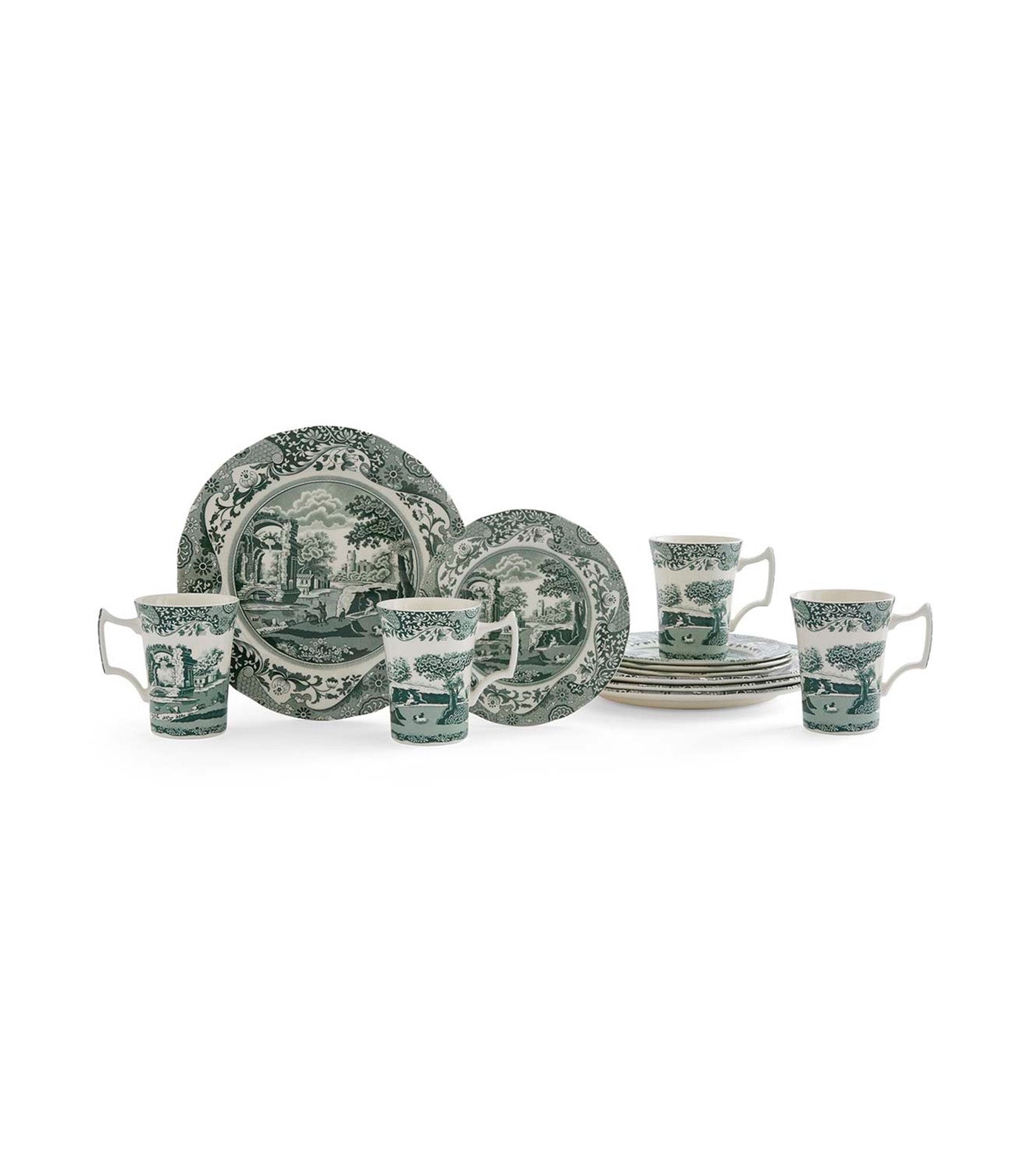 Spode Heritage Green Italian Collection 12-Piece Dinnerware Set