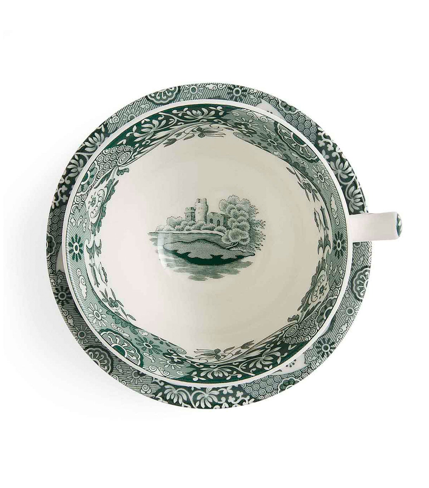 Spode Heritage Green Italian Collection Coffee Cup & Saucer Set of 4