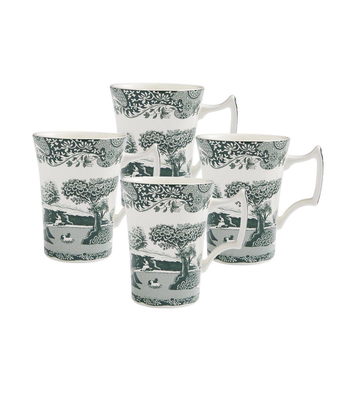 Spode Heritage Green Italian Collection Mug Set of 4