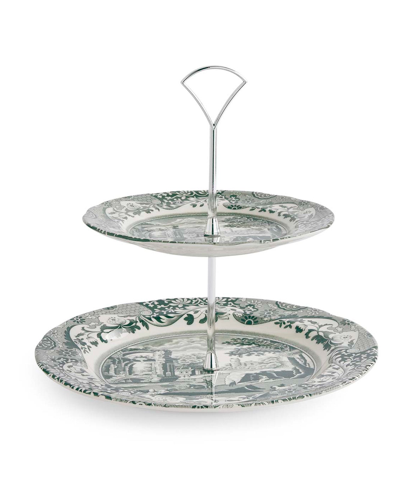Spode Heritage Green Italian Collection 2-Tier Cake Stand