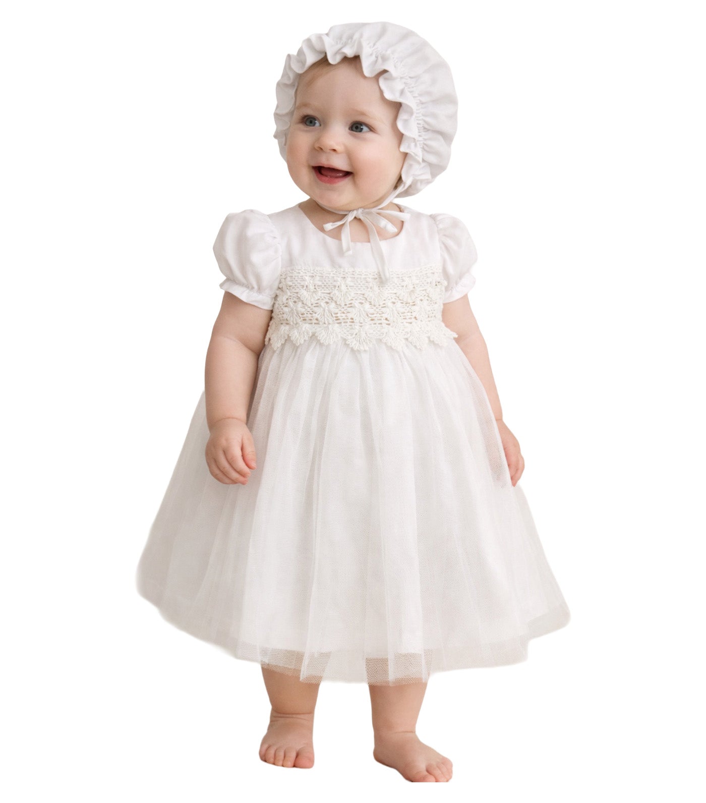 Piccoli Ellie Baptismal Dress White