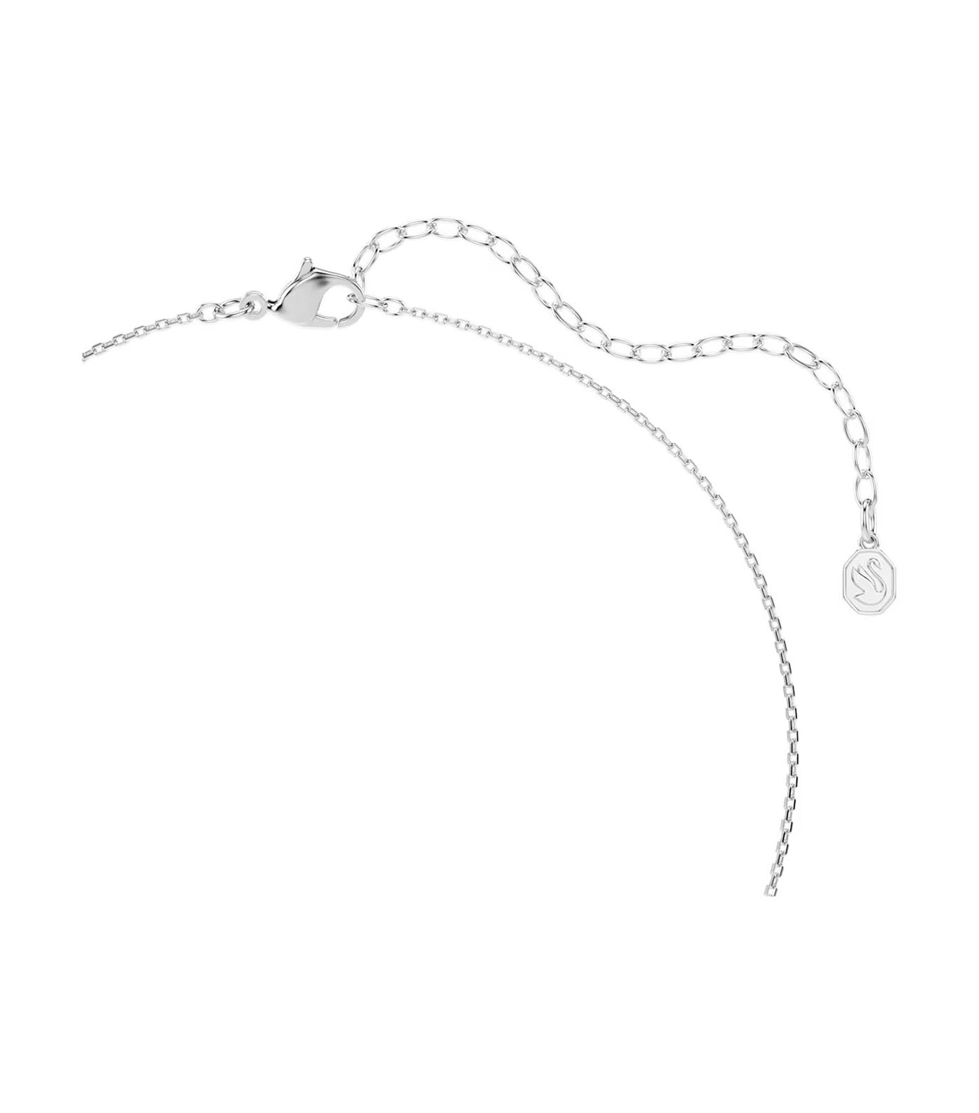 Symbolica Pendant Crystal Pearl, Round Cut, Pavé, Horse Shoe, Rhodium Plated, White