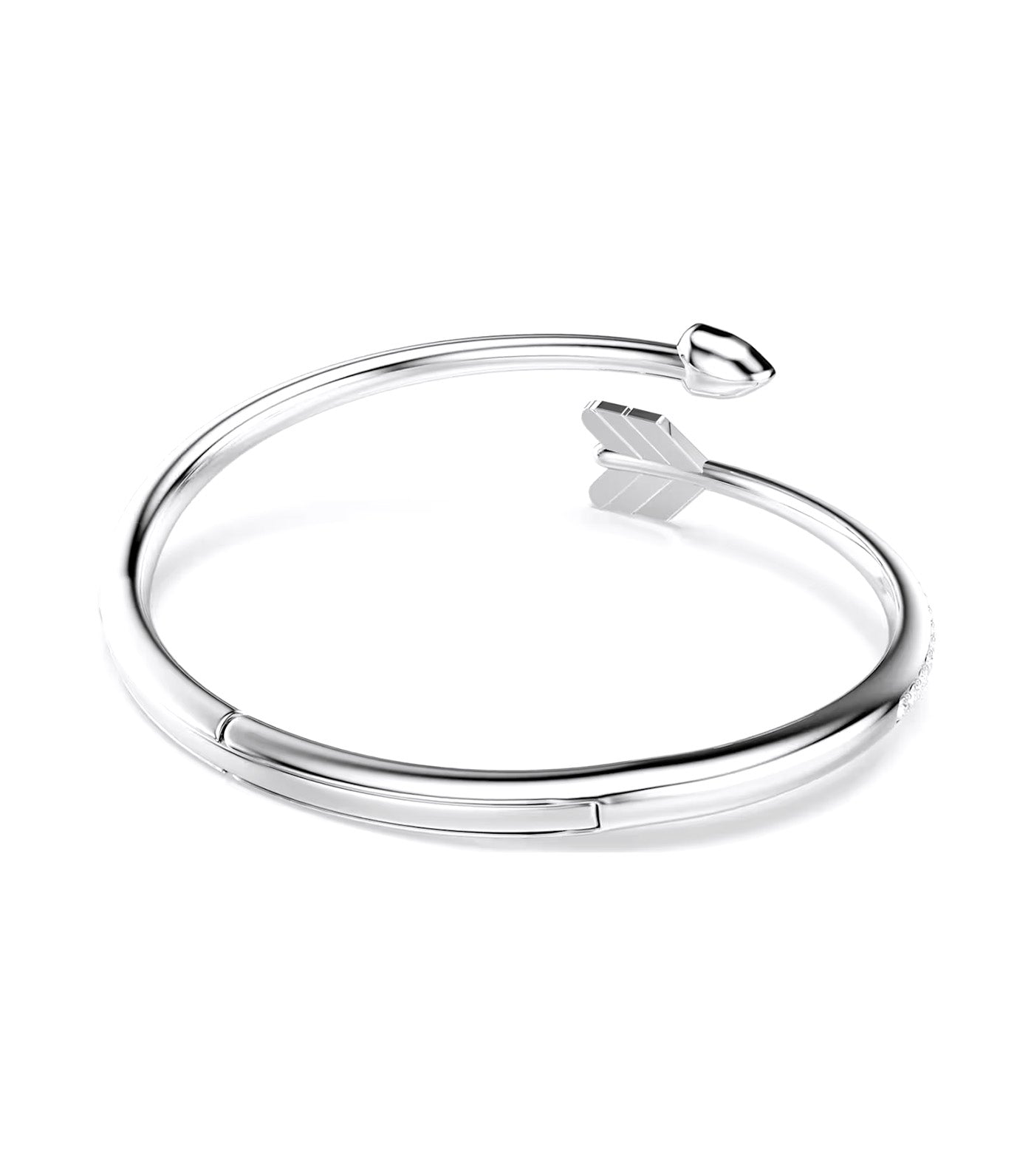 Swarovski Idyllia Bangle Mixed Cuts, Arrow, Rhodium Plated, White