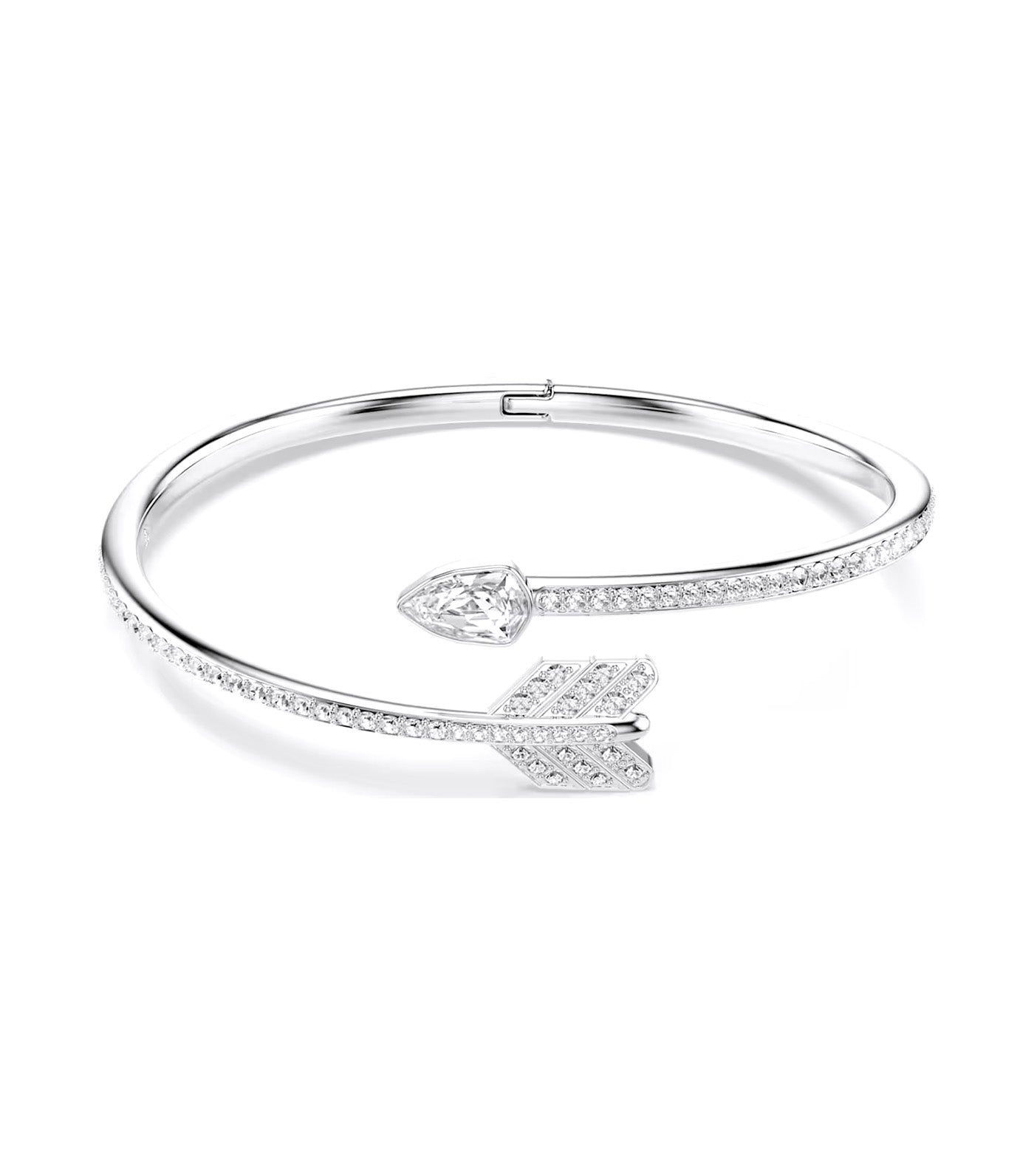 Swarovski Idyllia Bangle Mixed Cuts, Arrow, Rhodium Plated, White
