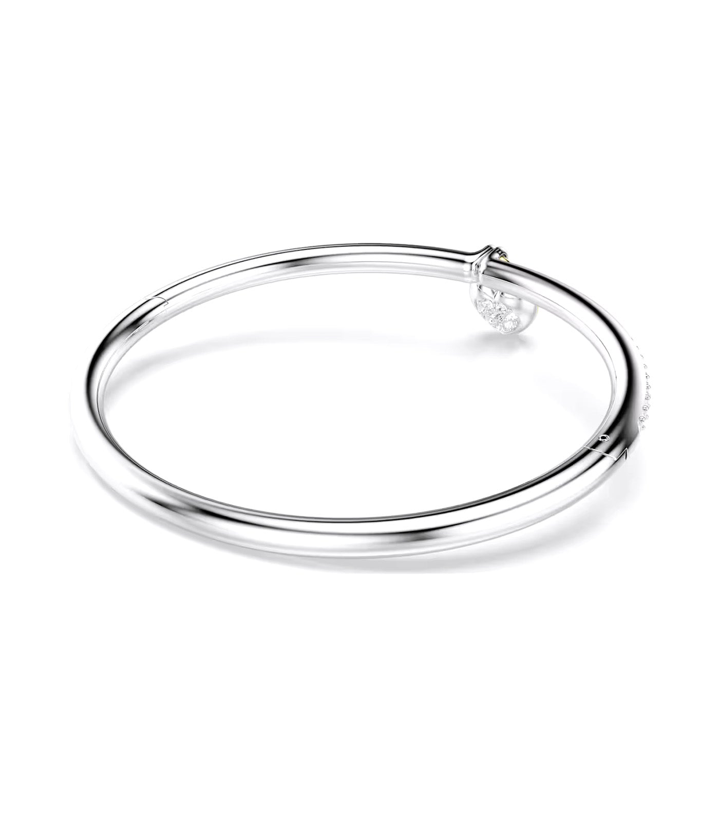Swarovski Idyllia Bangle Mixed Cuts, Heart, Mixed Metal Finish, Pink