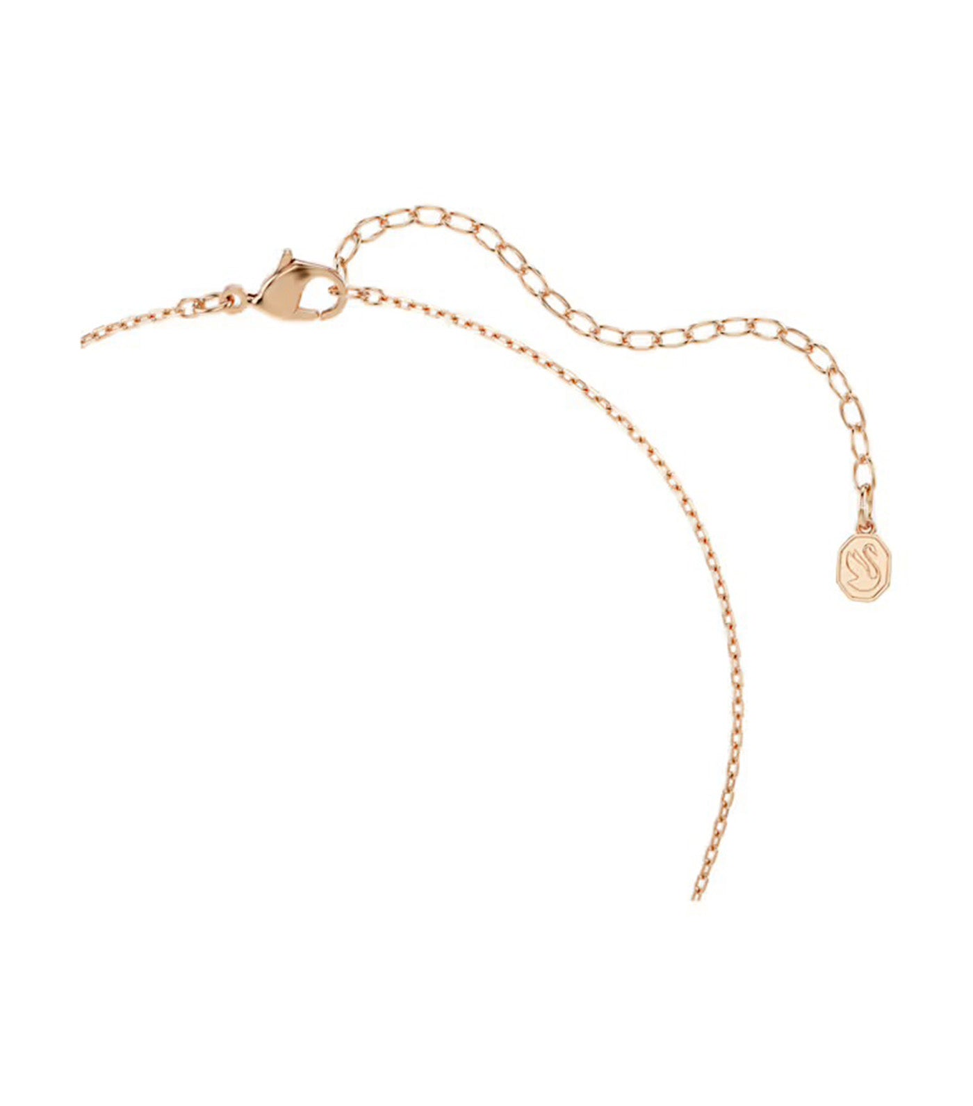 Swan Pendant Mixed Cuts, Swan, Rose Gold-Tone Plated, White
