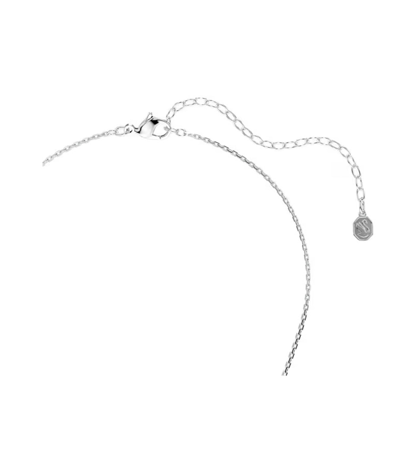 Constella Pendant Round Cut, Dancing Stone, Rhodium Plated, White